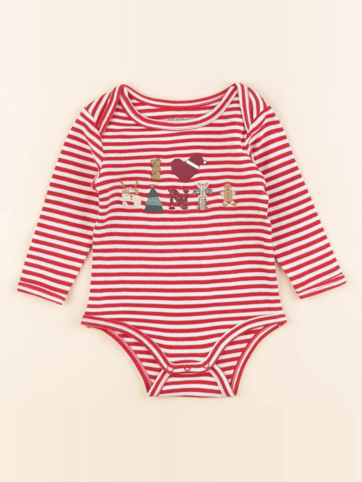 Vertbaudet - body rouge - 9 mois