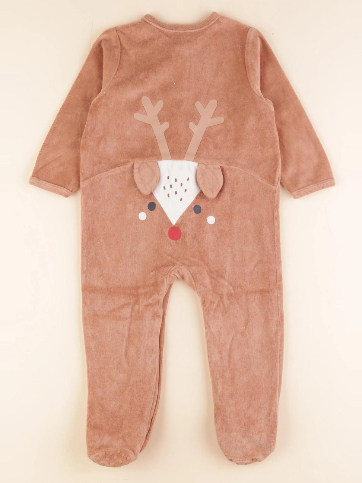 Vertbaudet - pyjama velours marron - 2 ans