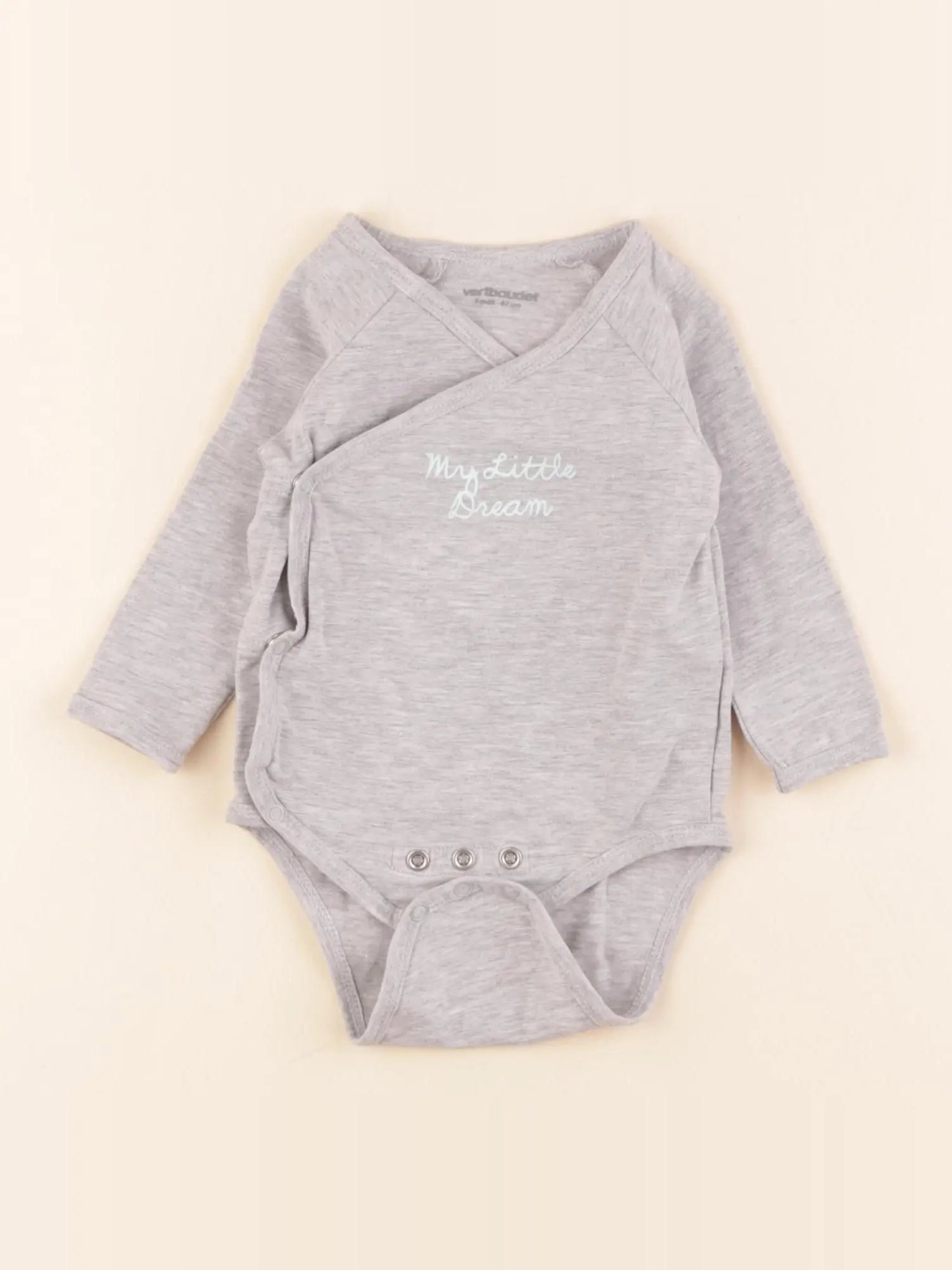 Vertbaudet - body gris - 6 mois