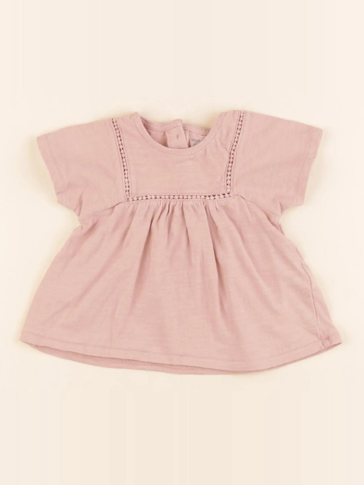 Vertbaudet - tee-shirt rose - 6 mois