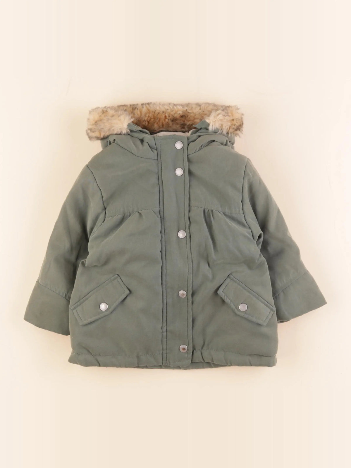 Vertbaudet - parka vert - 12 mois