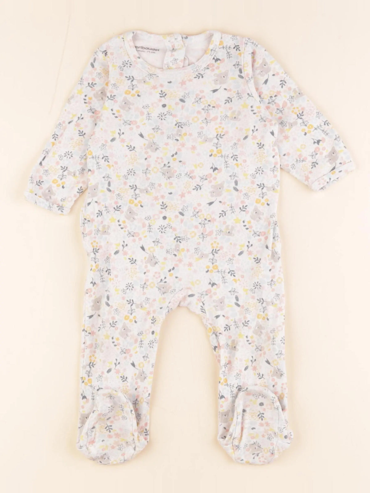 Vertbaudet - pyjama coton multicolore - 9 mois