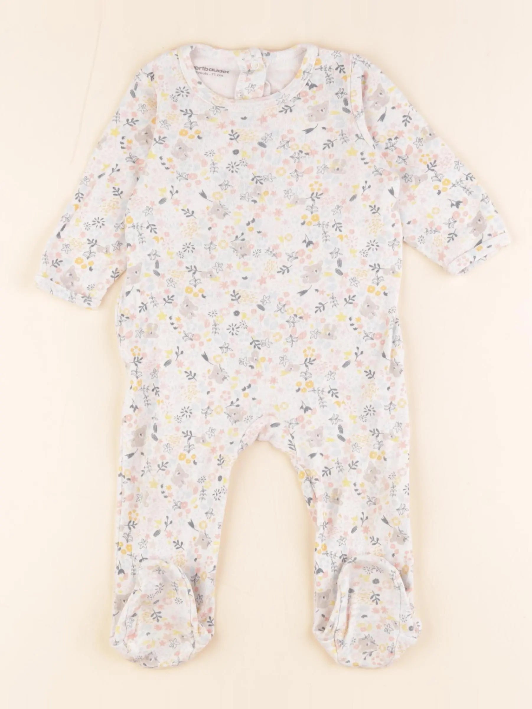 Vertbaudet - pyjama coton multicolore - 9 mois