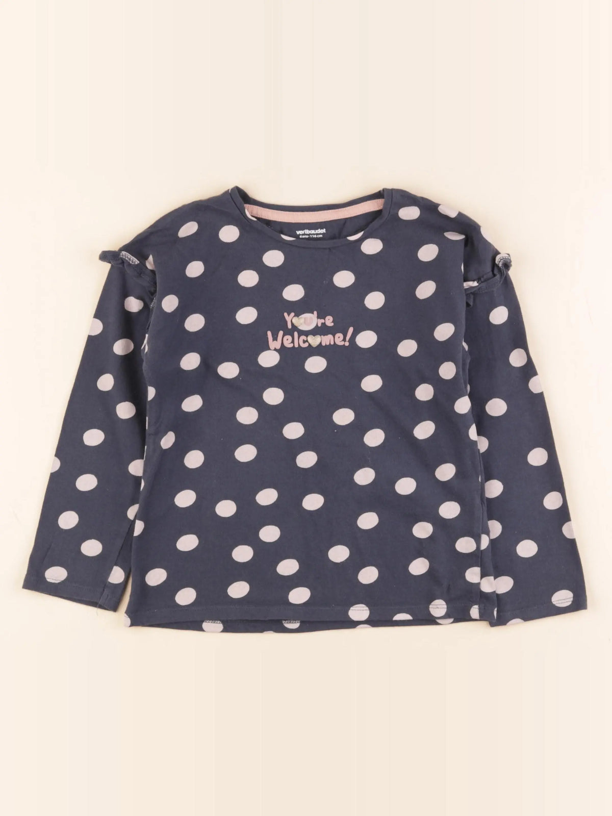 Vertbaudet - tee-shirt bleu - 6 ans