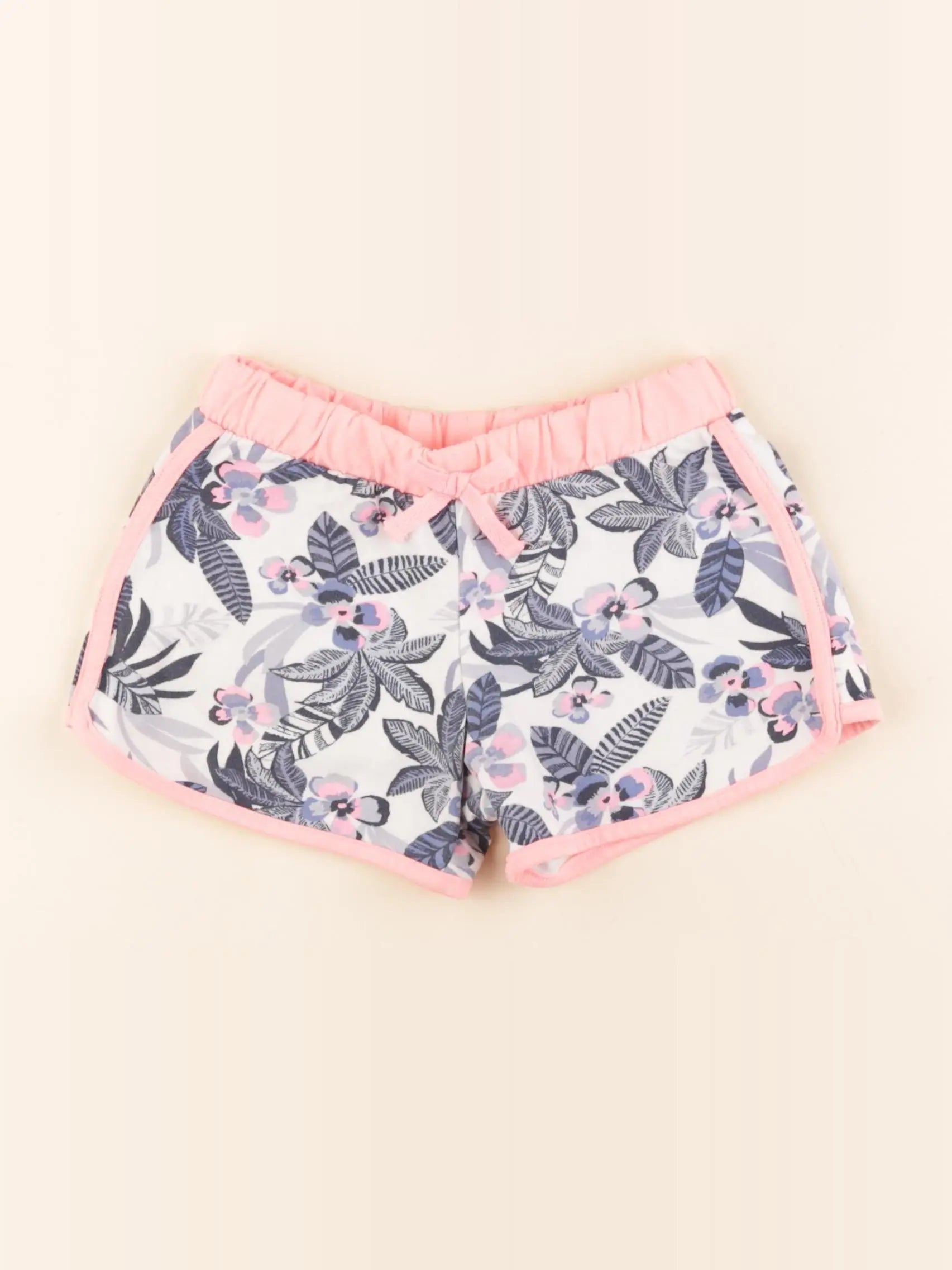 Vertbaudet - short bleu, rose - 5 ans