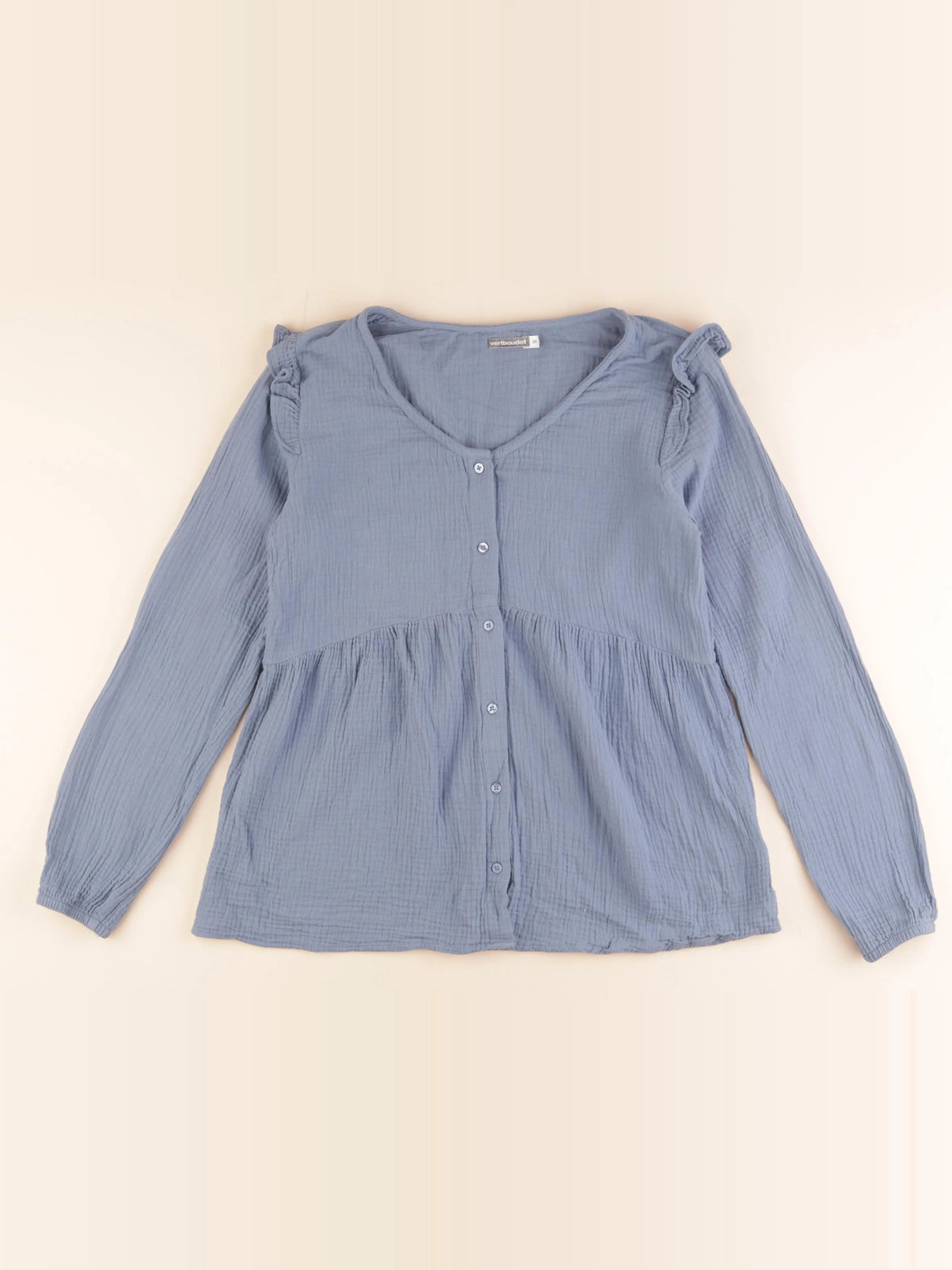 Vertbaudet - blouse allaitement, grossesse bleu - 38