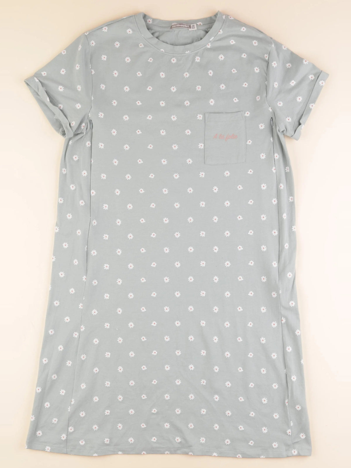 Vertbaudet - chemise de nuit allaitement vert - 38 à 40