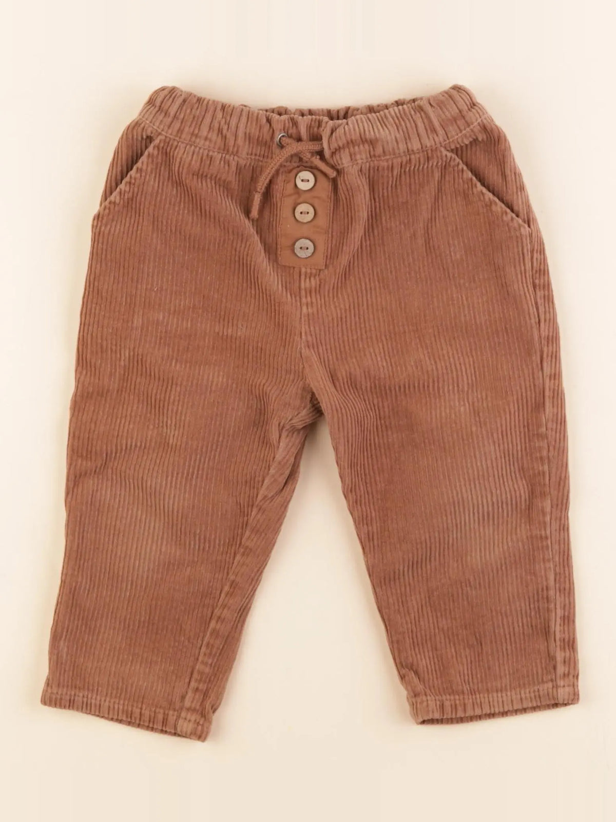Vertbaudet - pantalon marron - 18 mois