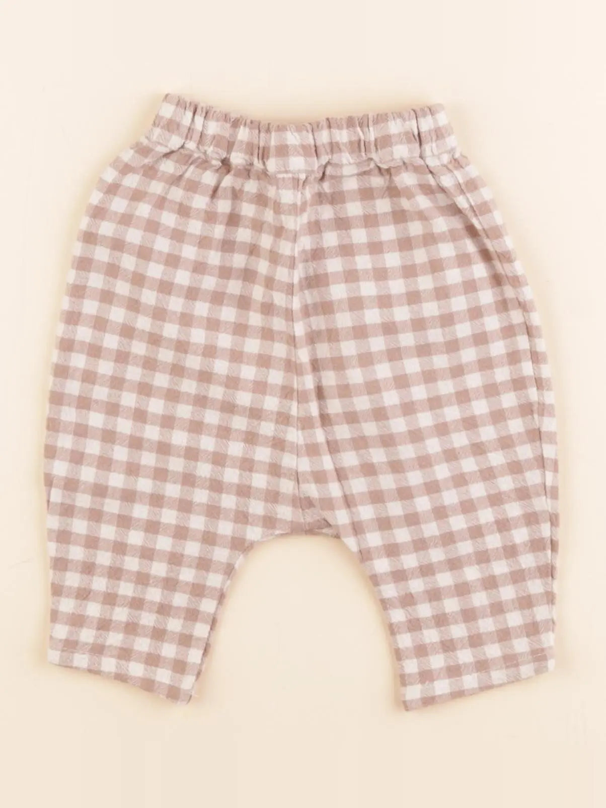 Vertbaudet - pantalon beige, marron - 1 mois