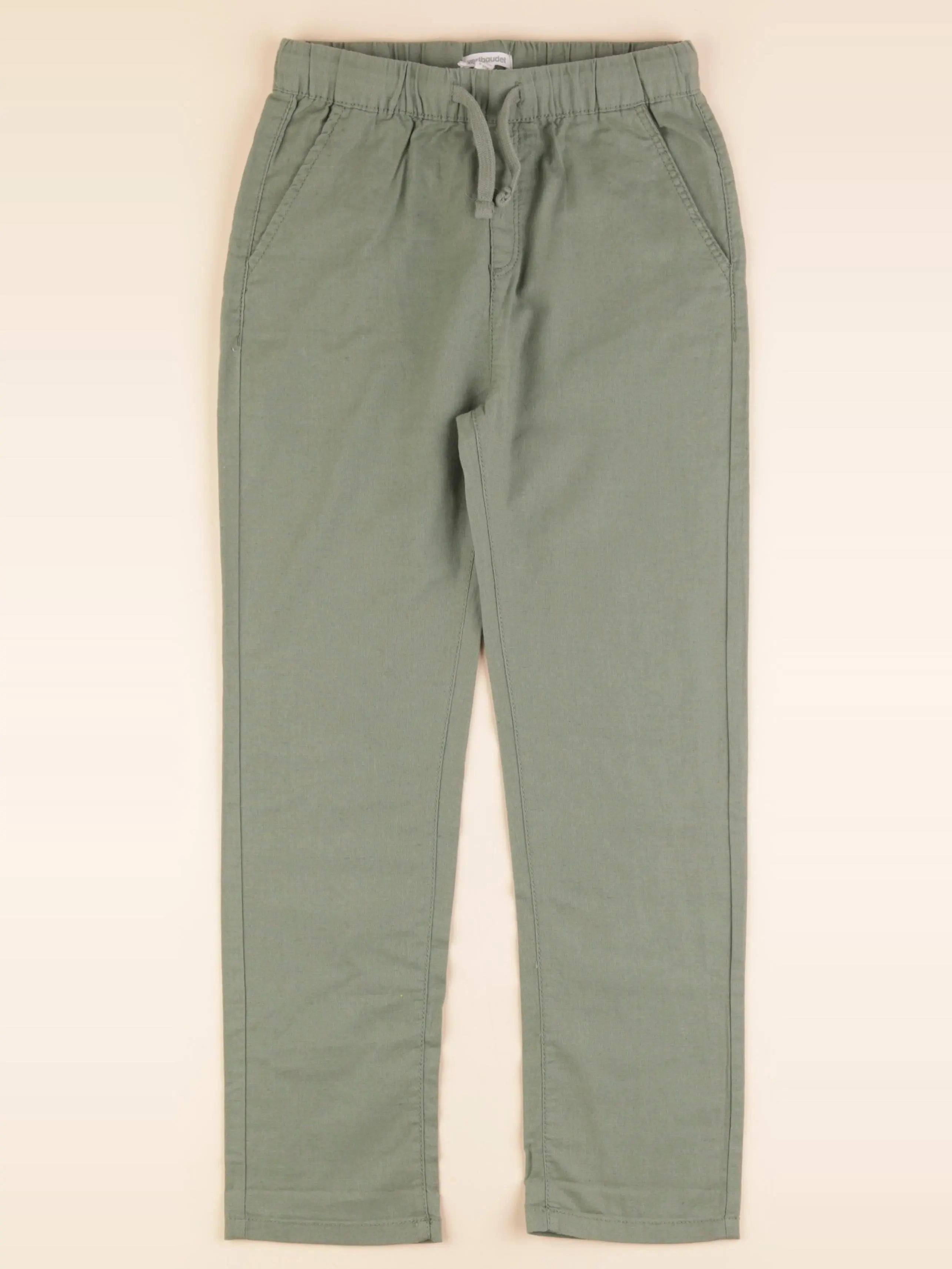 Vertbaudet - pantalon vert - 9 ans