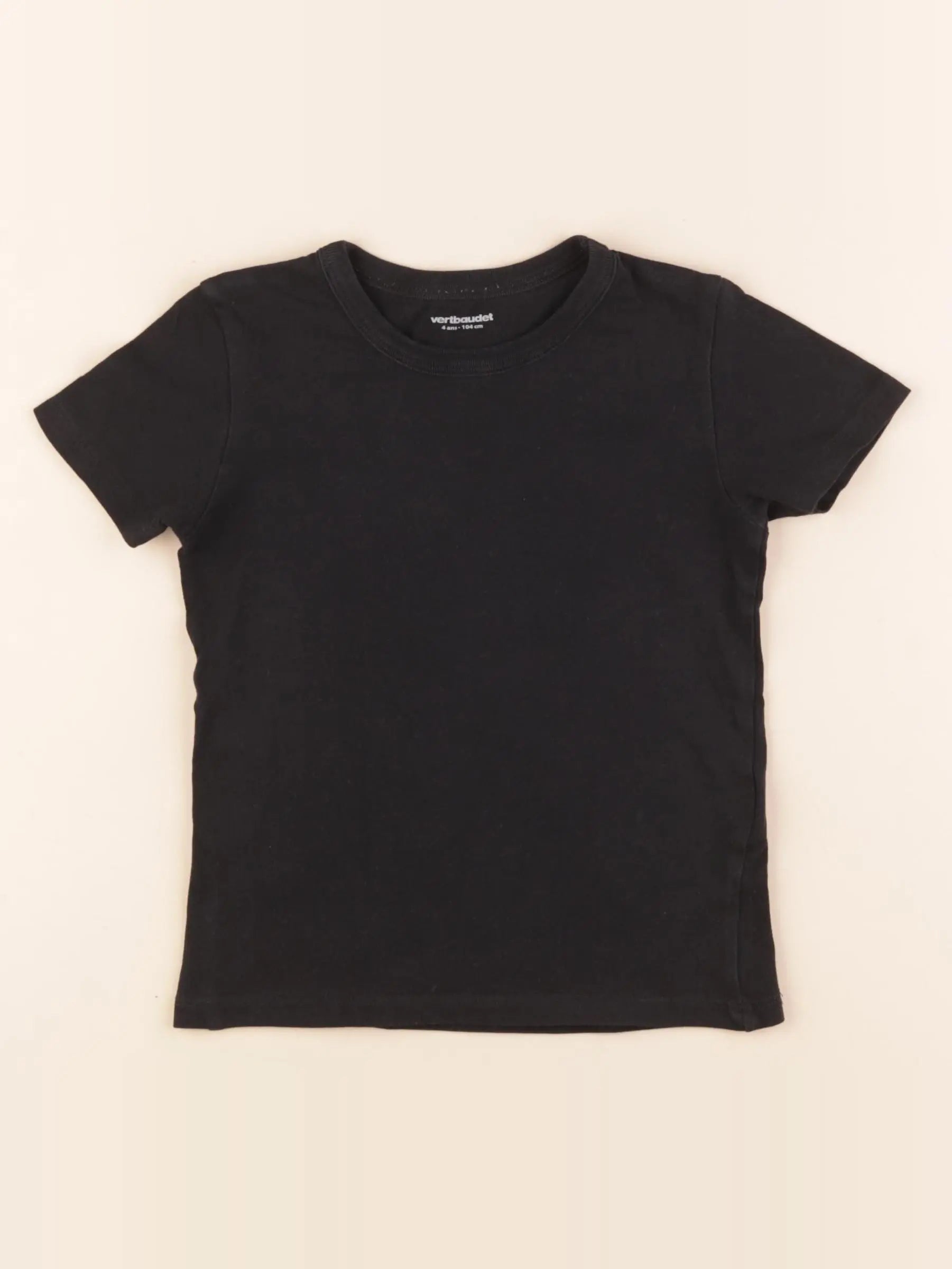 Vertbaudet - tee-shirt noir - 4 ans
