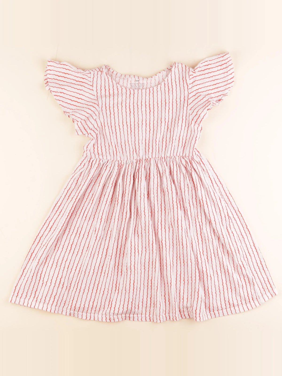 H&M - robe blanc, rouge - 6/8 ans