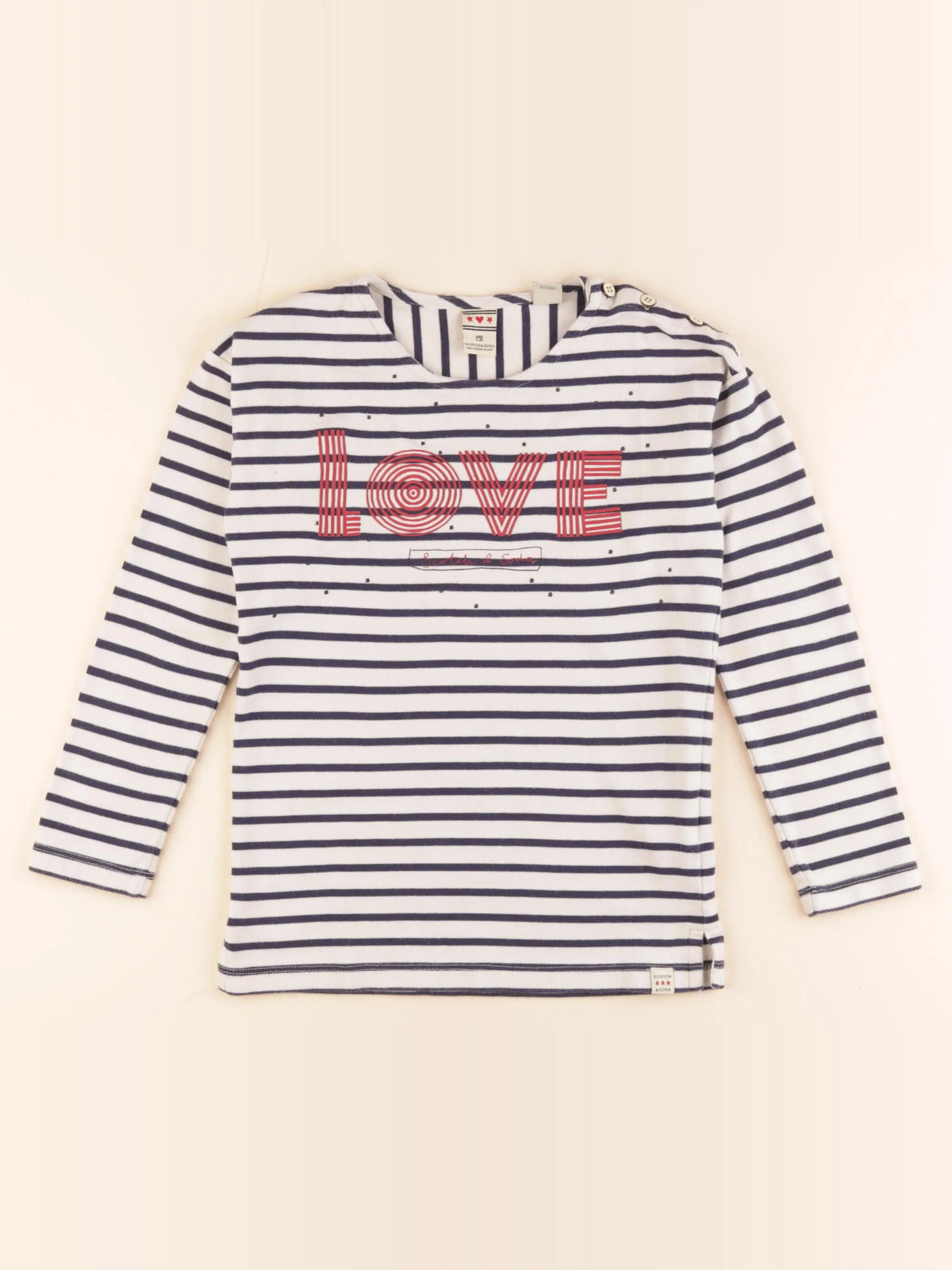 Scotch & Soda - tee-shirt beige, bleu - 8 ans