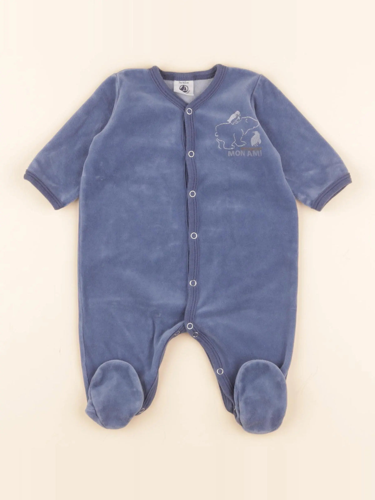 Pyjama velours bleu