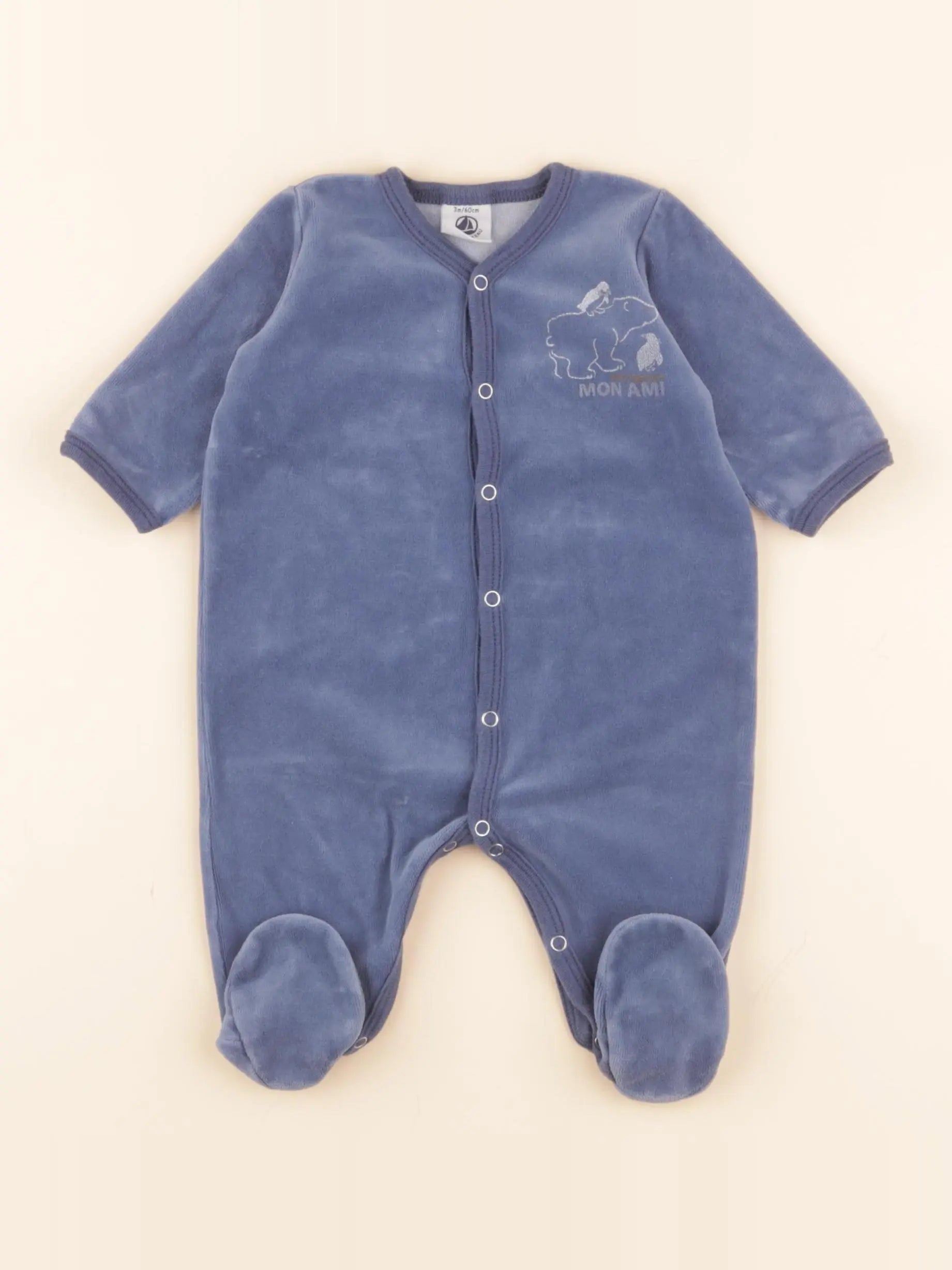Pyjama velours bleu