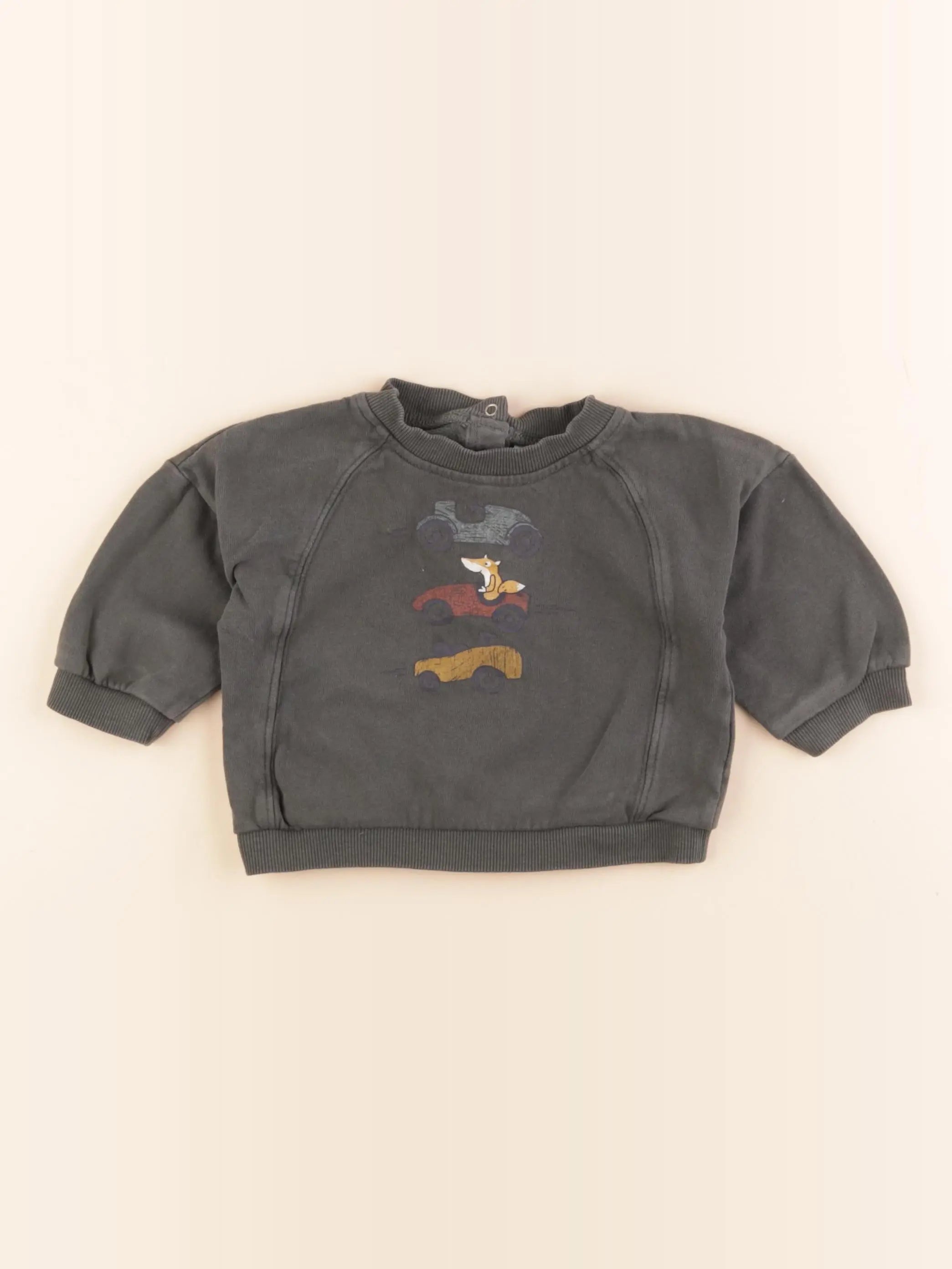 Vertbaudet - sweat vert - 12 mois