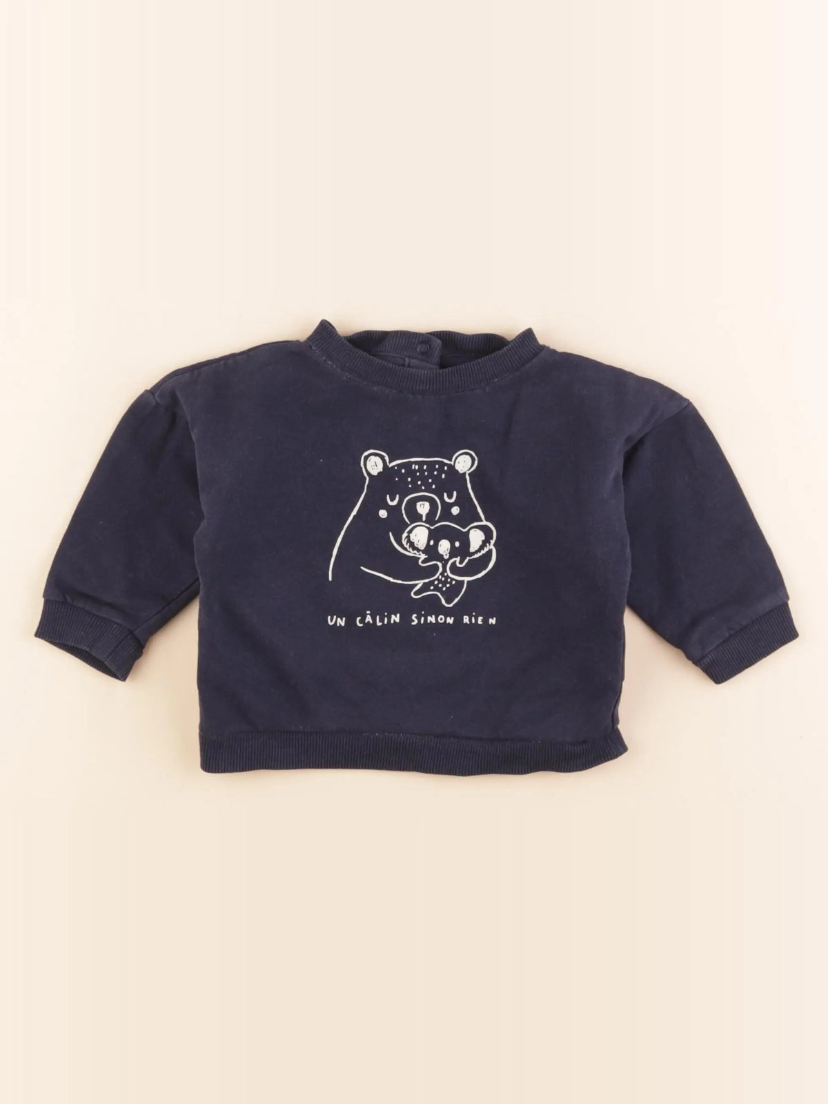 Vertbaudet - sweat bleu - 6 mois