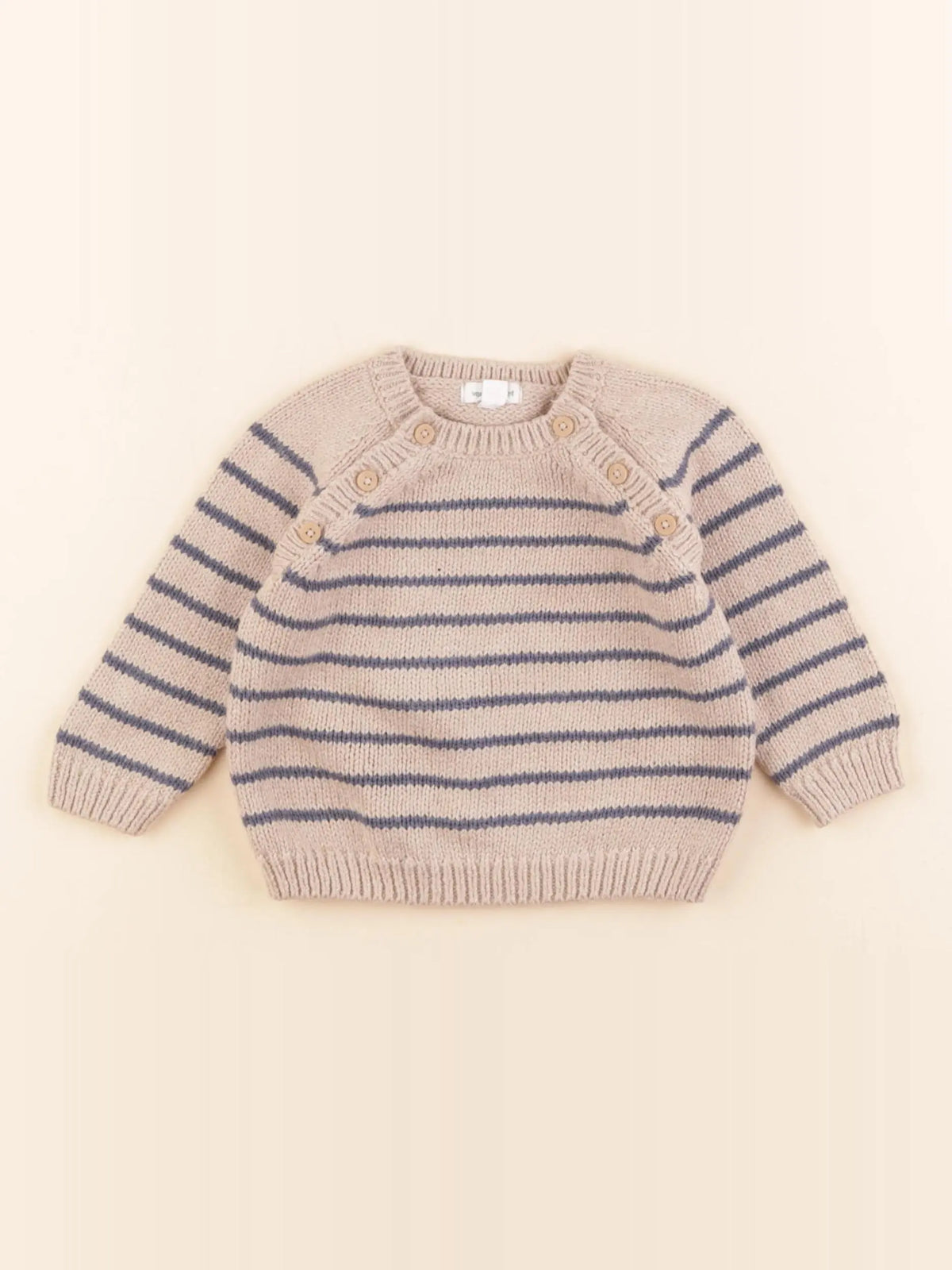 Vertbaudet - pull marron - 6 mois