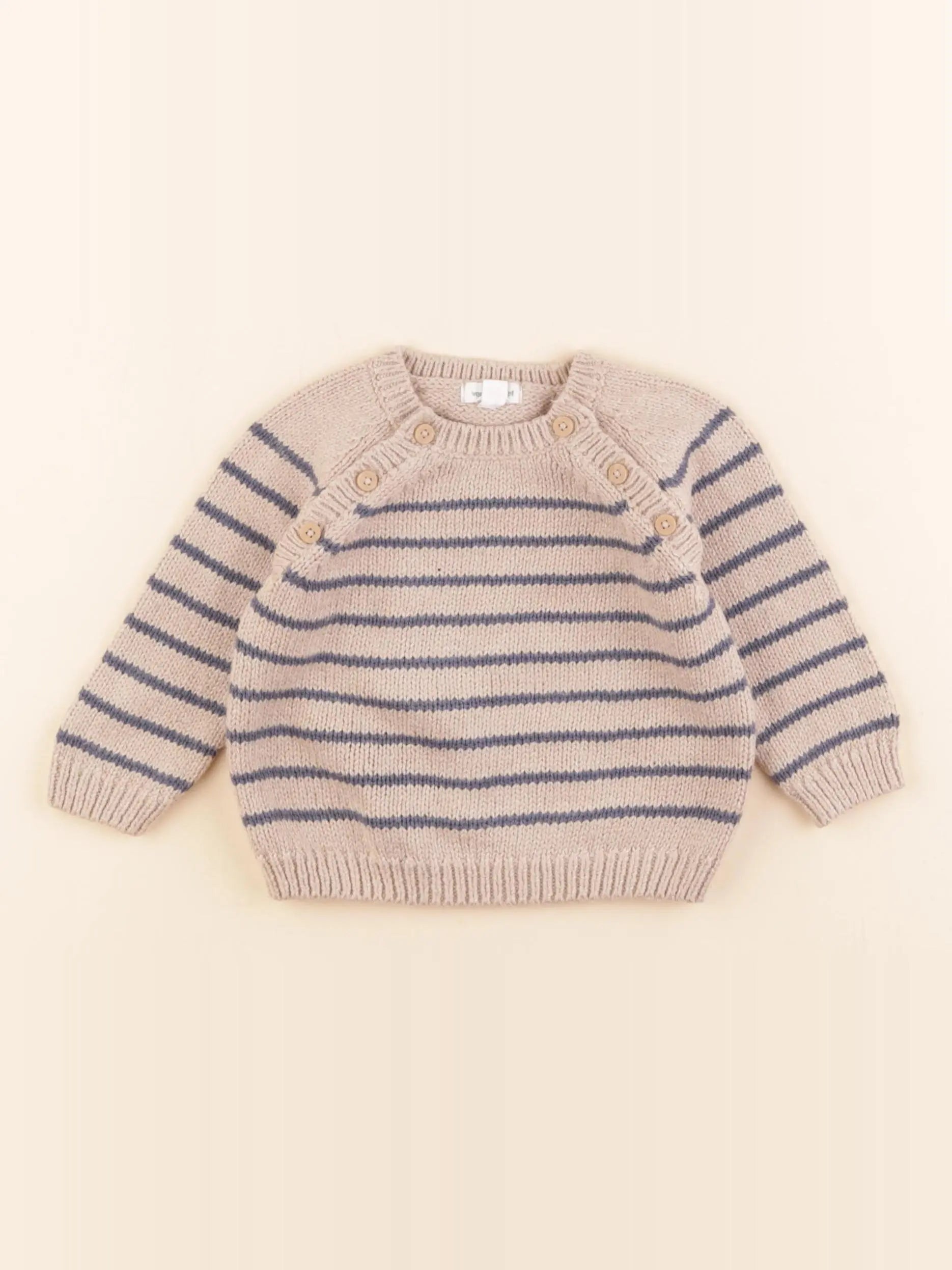 Vertbaudet - pull marron - 6 mois