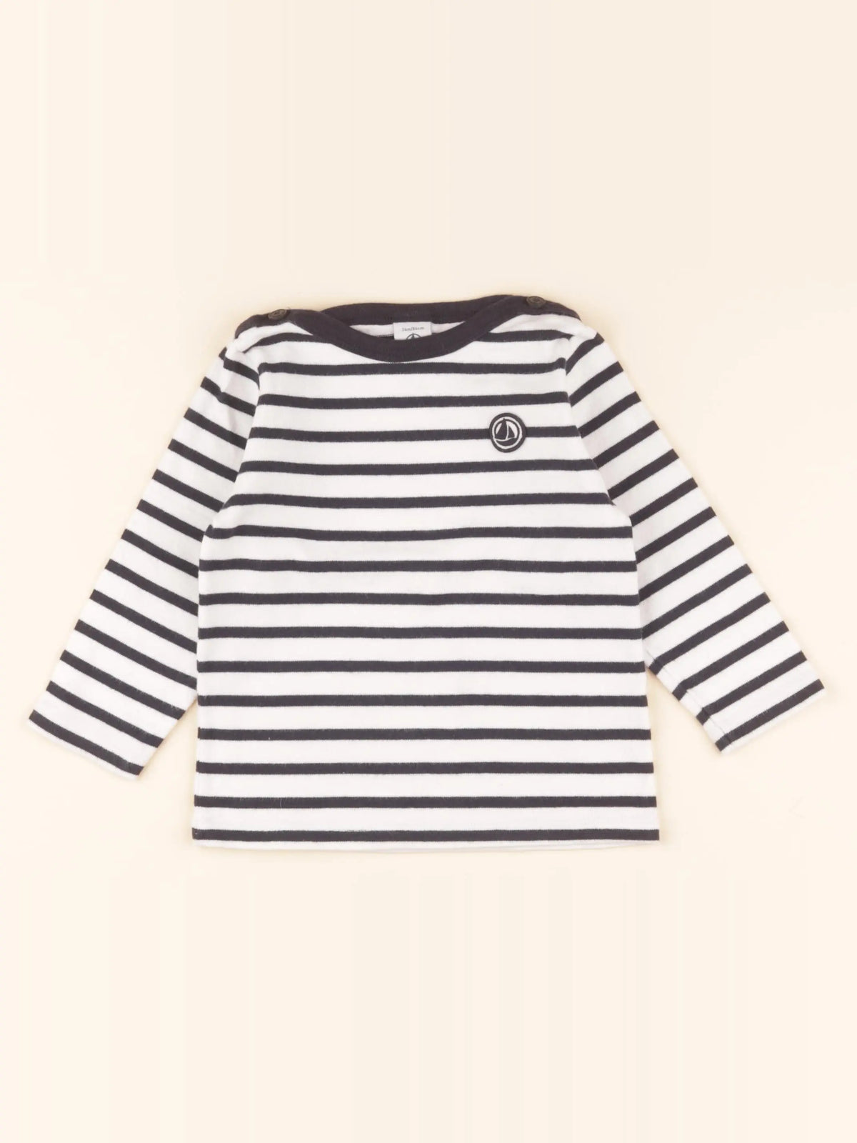 Tee-shirt blanc, bleu