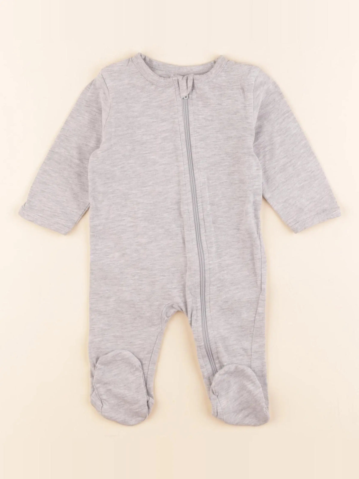 Vertbaudet - pyjama coton gris - 3 mois