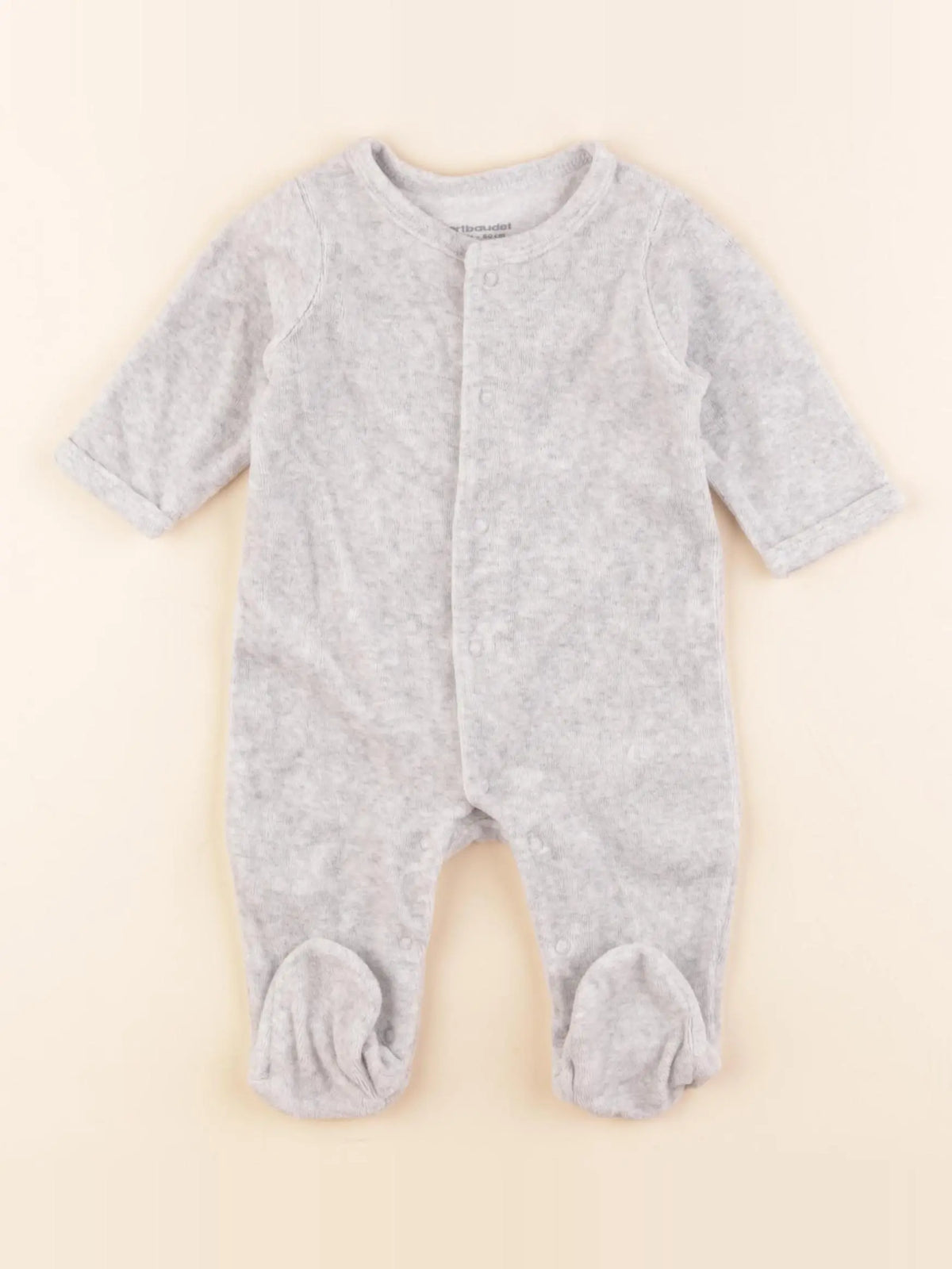 Vertbaudet - pyjama velours gris - 3 mois