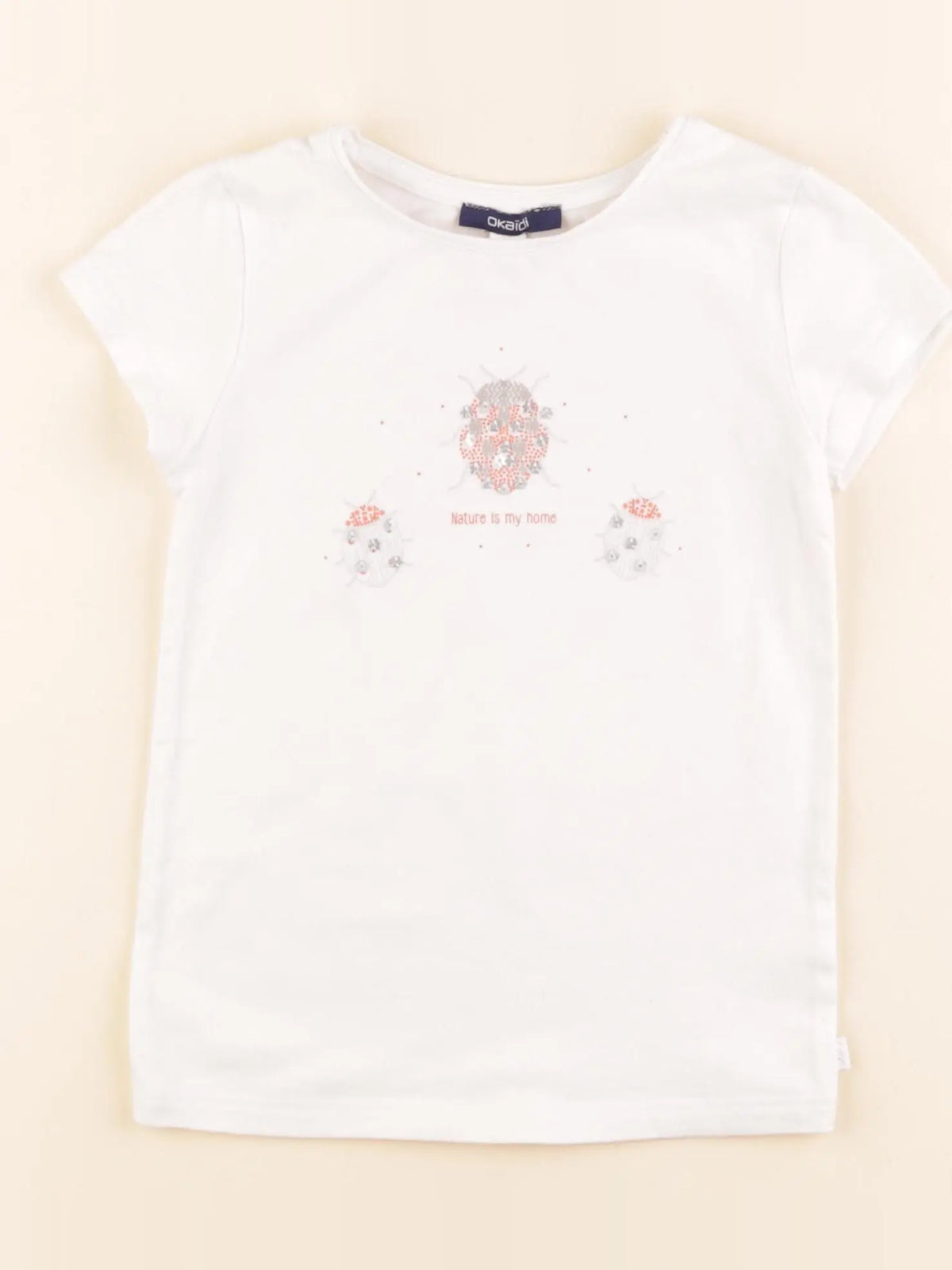 Okaidi - tee-shirt blanc - 5 ans
