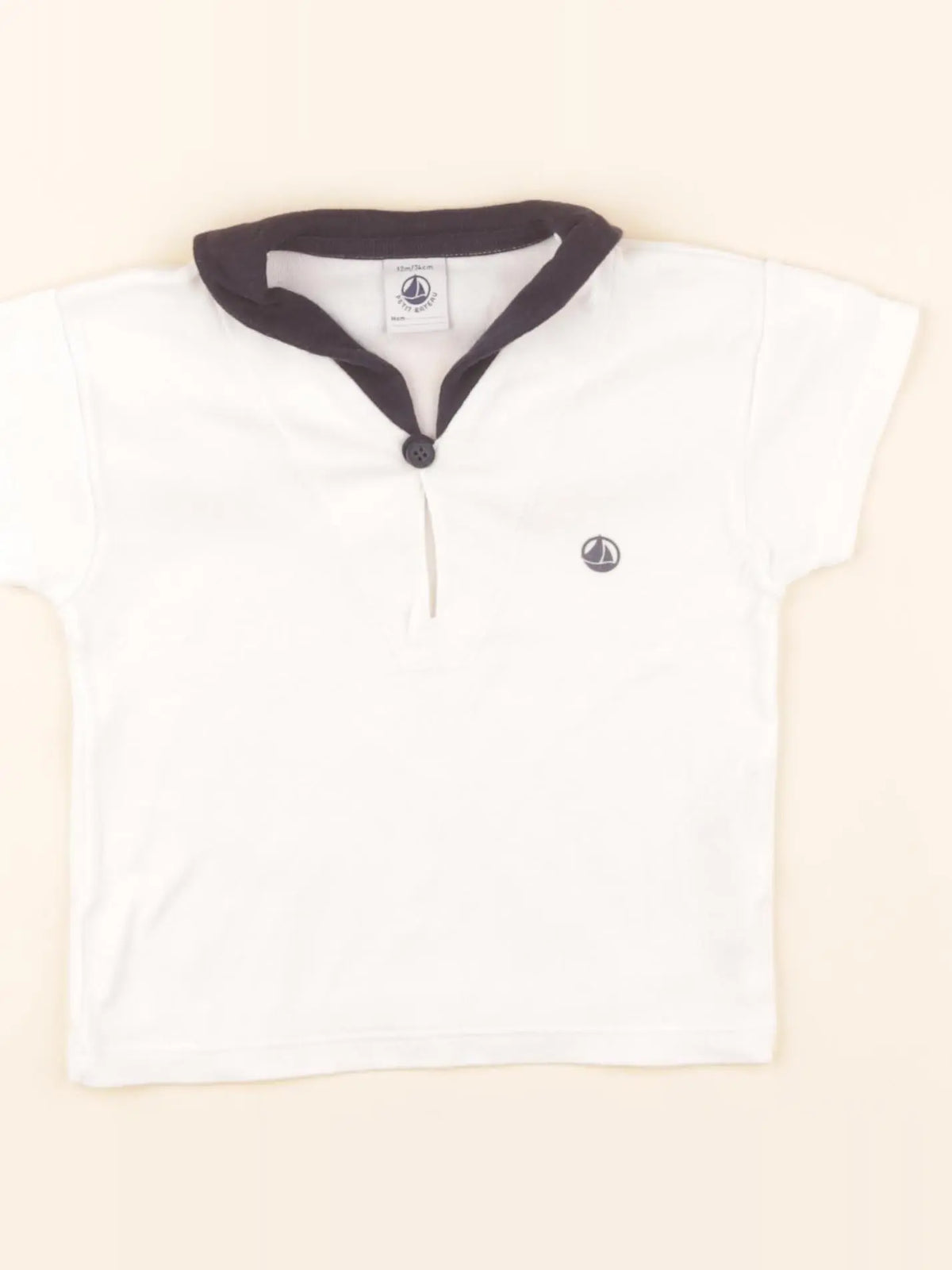 Tee-shirt blanc, bleu