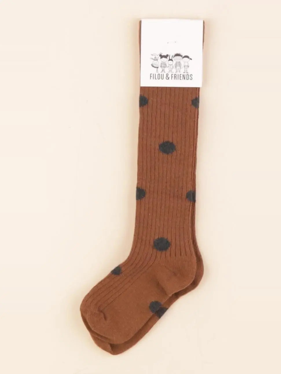 Filou & Friends - chaussettes marron, noir - 3/4 ans 22/24
