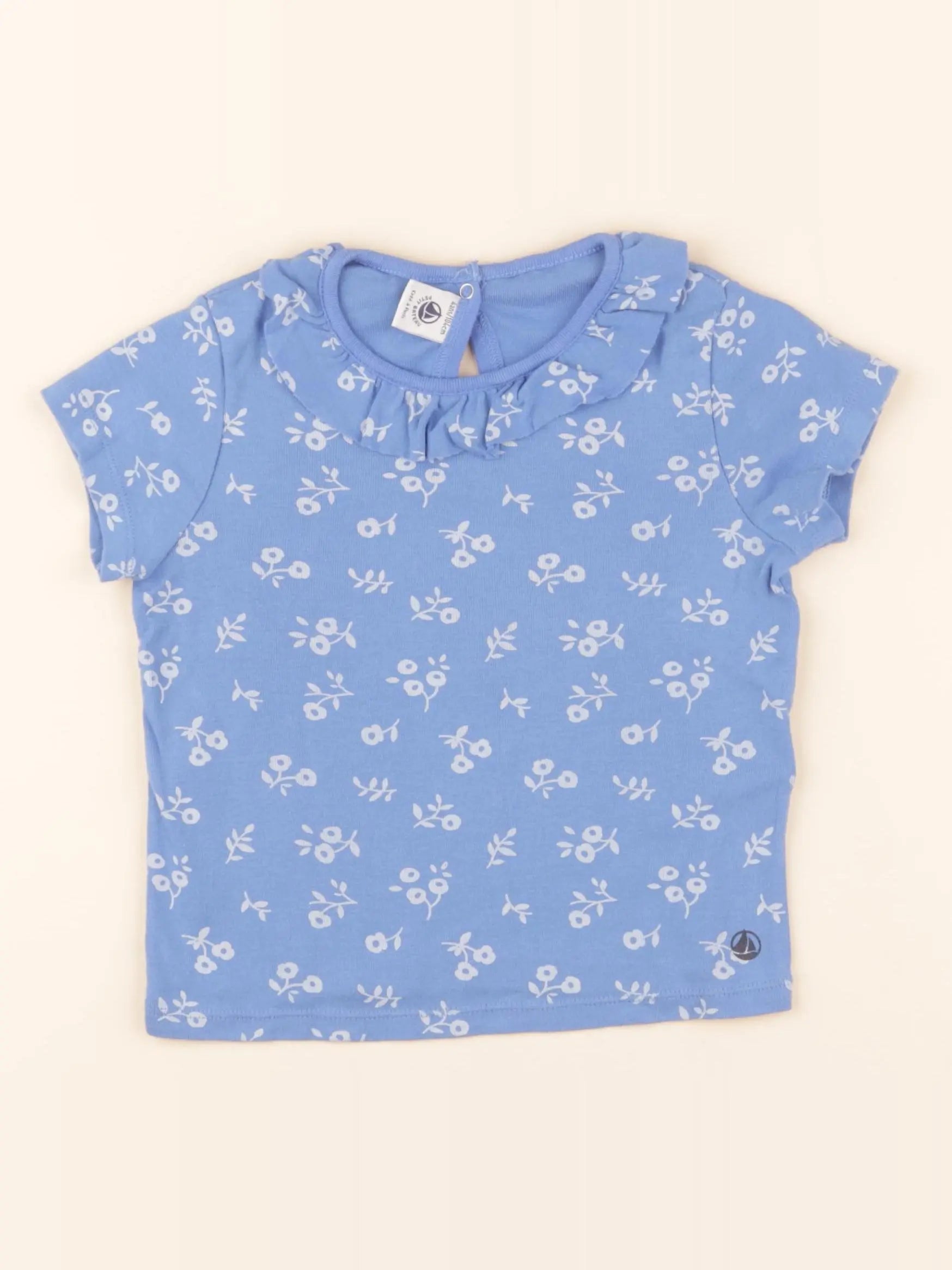 Tee-shirt bleu, blanc