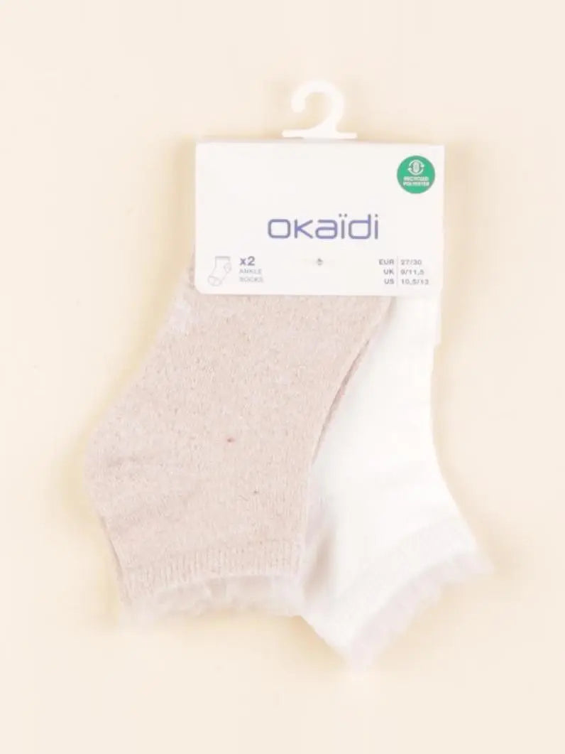 Okaidi - lot de 2 chaussettes multicolore - 6/8 ans 27/30
