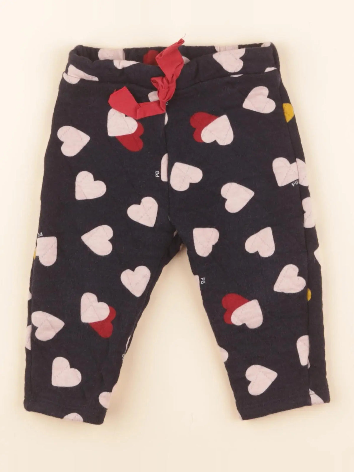 Pantalon bleu, rose