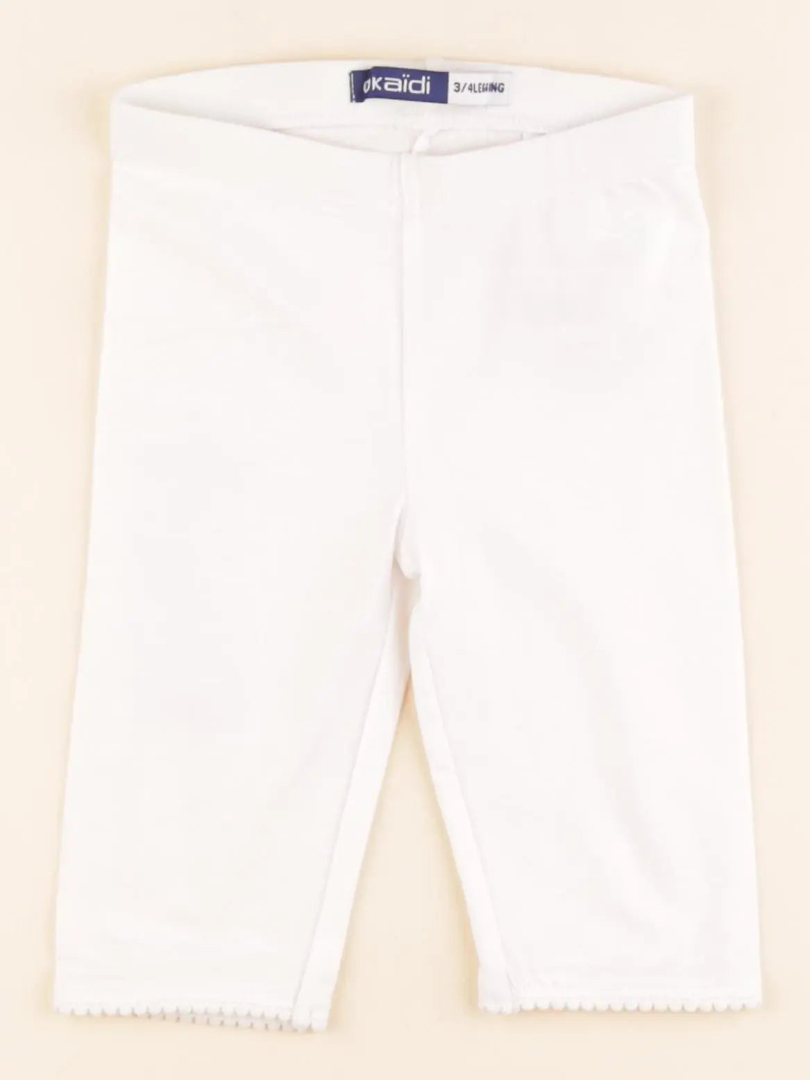 Okaidi - legging court blanc - 3 ans