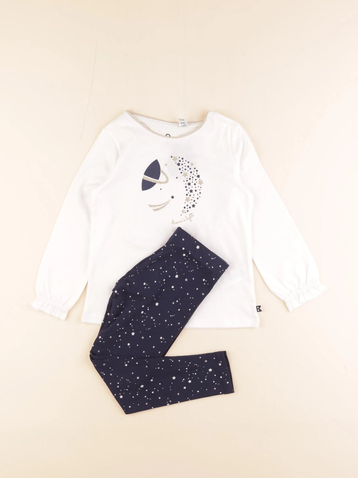 Okaidi - pyjama coton bleu, blanc - 5 ans
