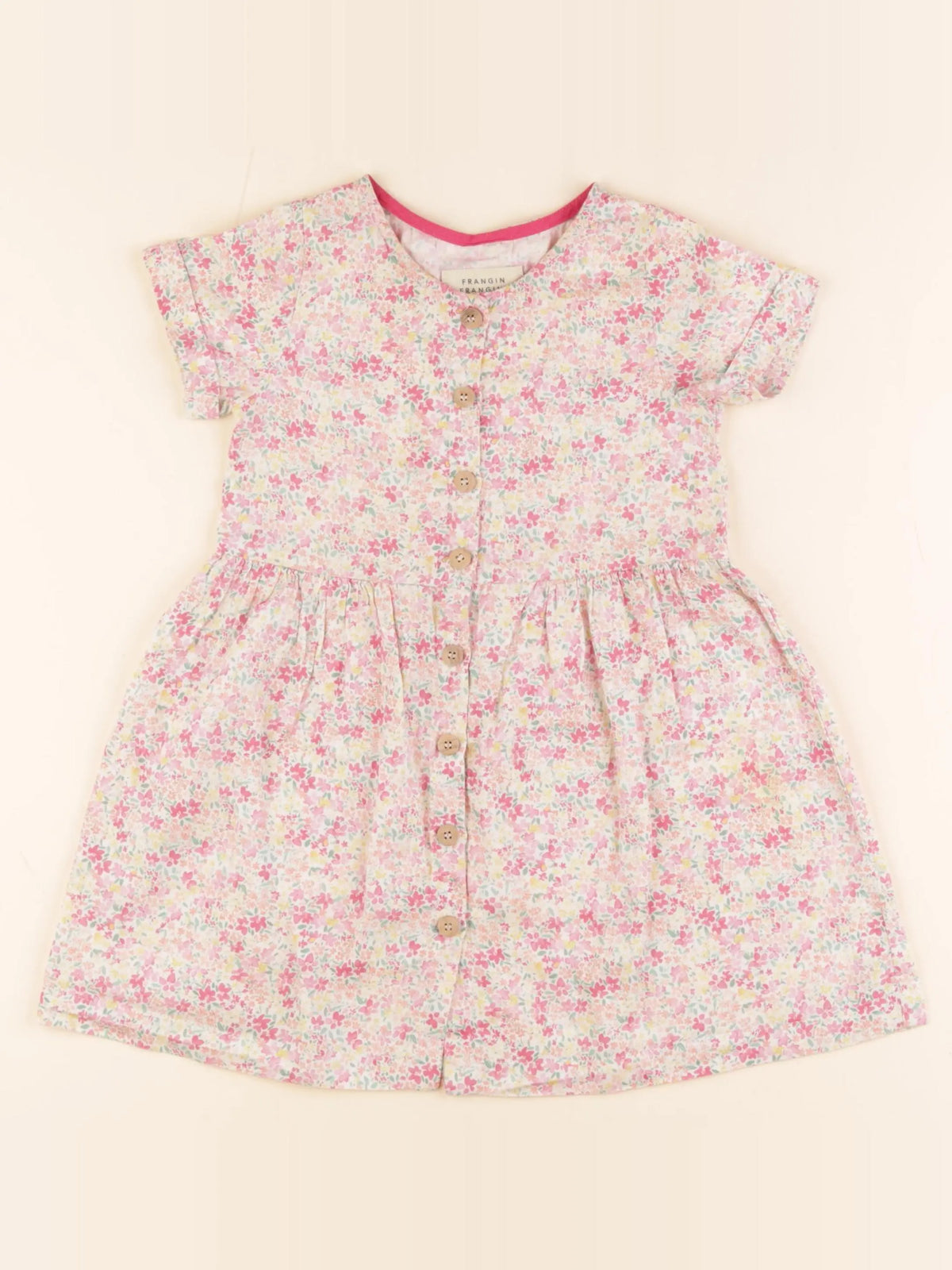 Frangin Frangine - robe rose - 4 ans