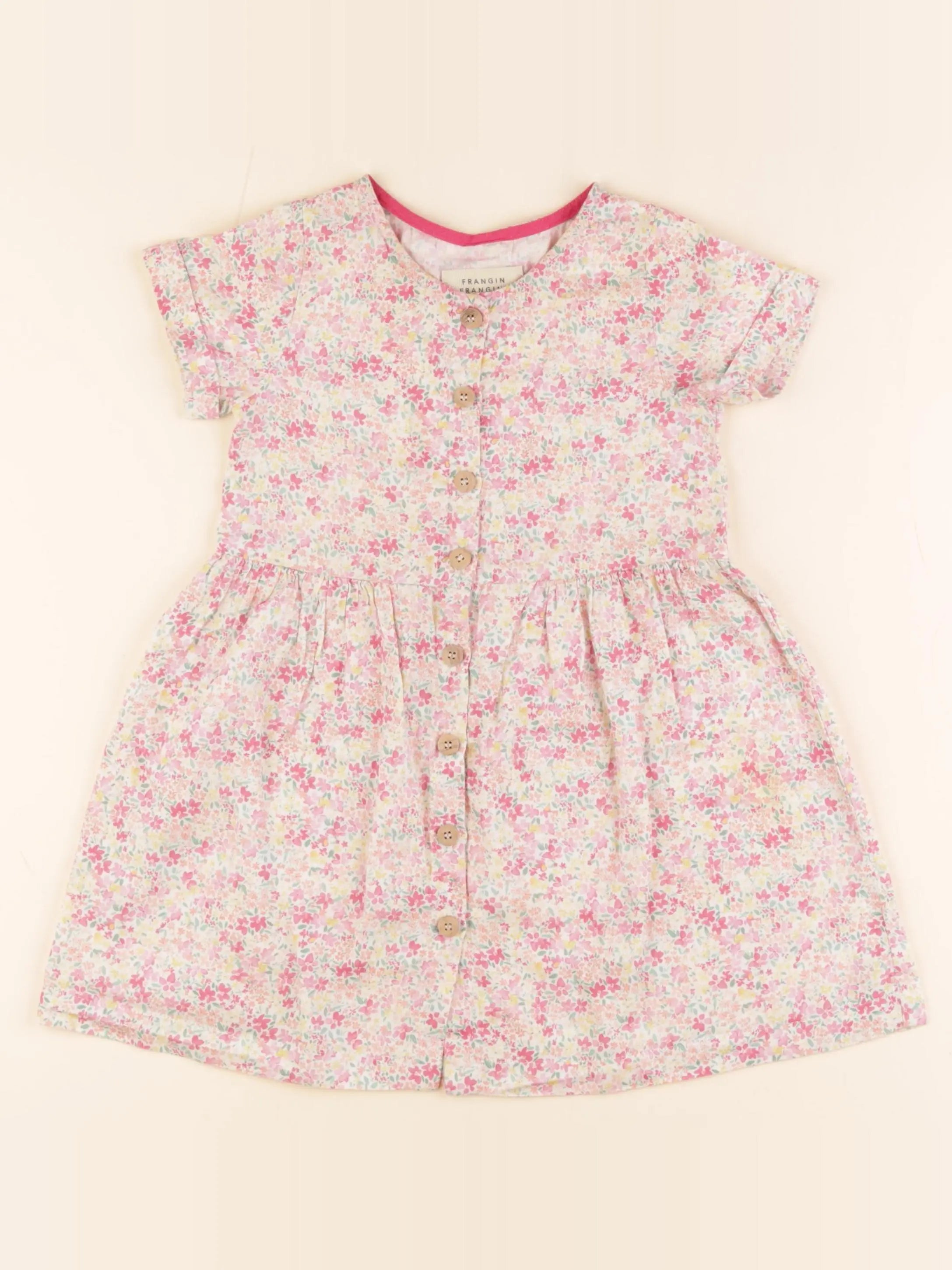 Frangin Frangine - robe rose - 4 ans
