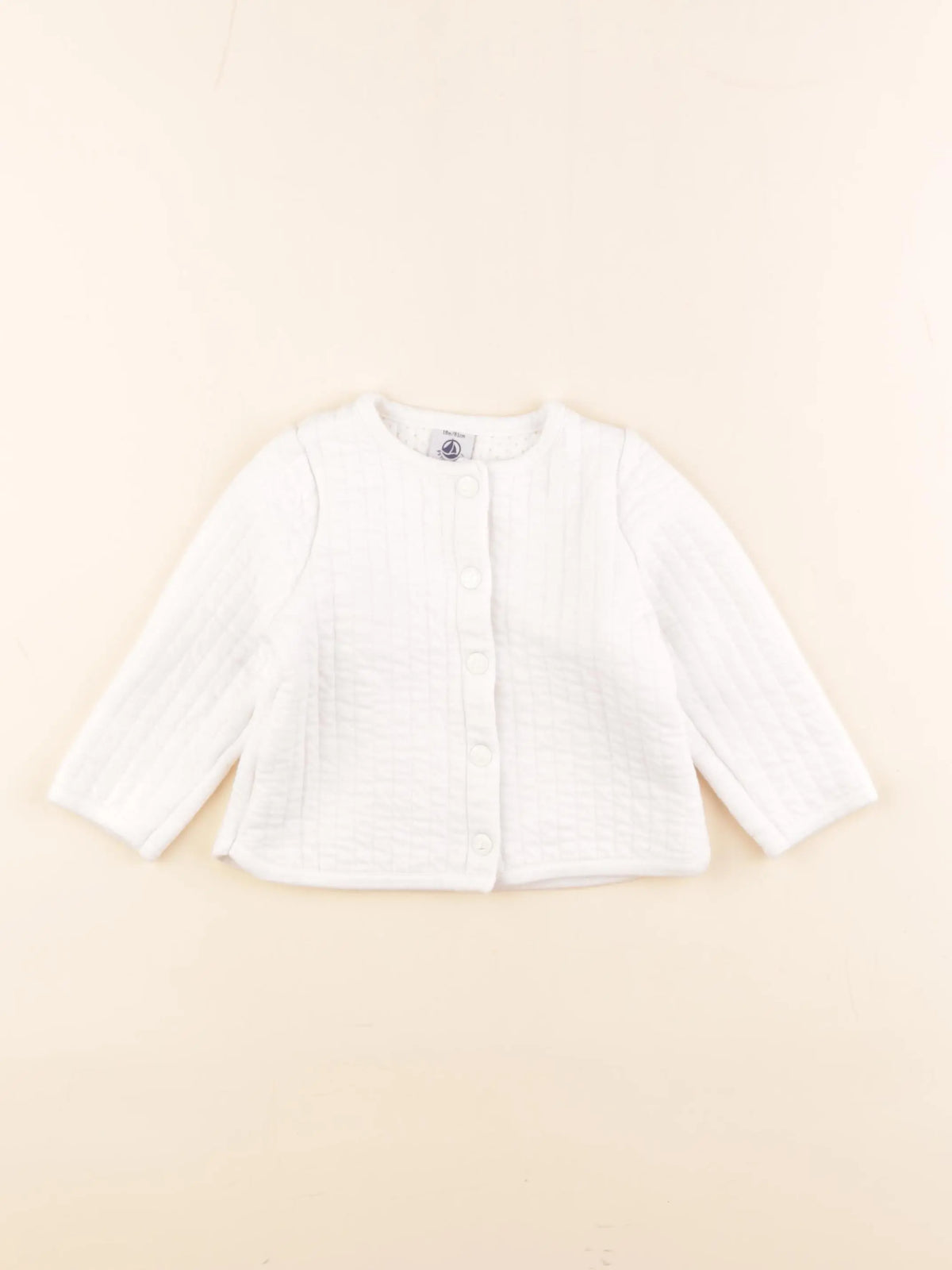 Petit Bateau - sweat blanc - 18 mois
