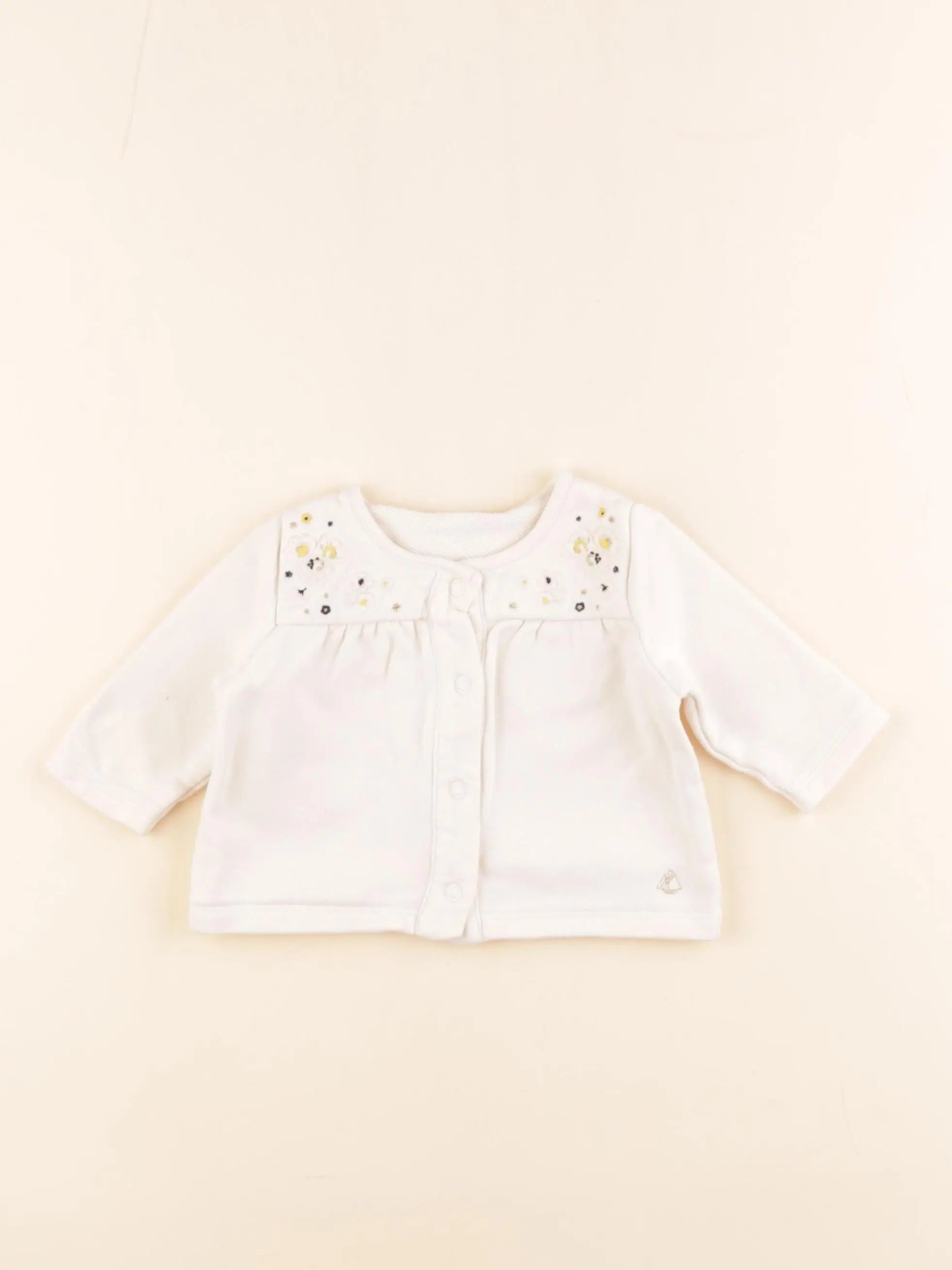 Petit Bateau - sweat beige - 3 mois