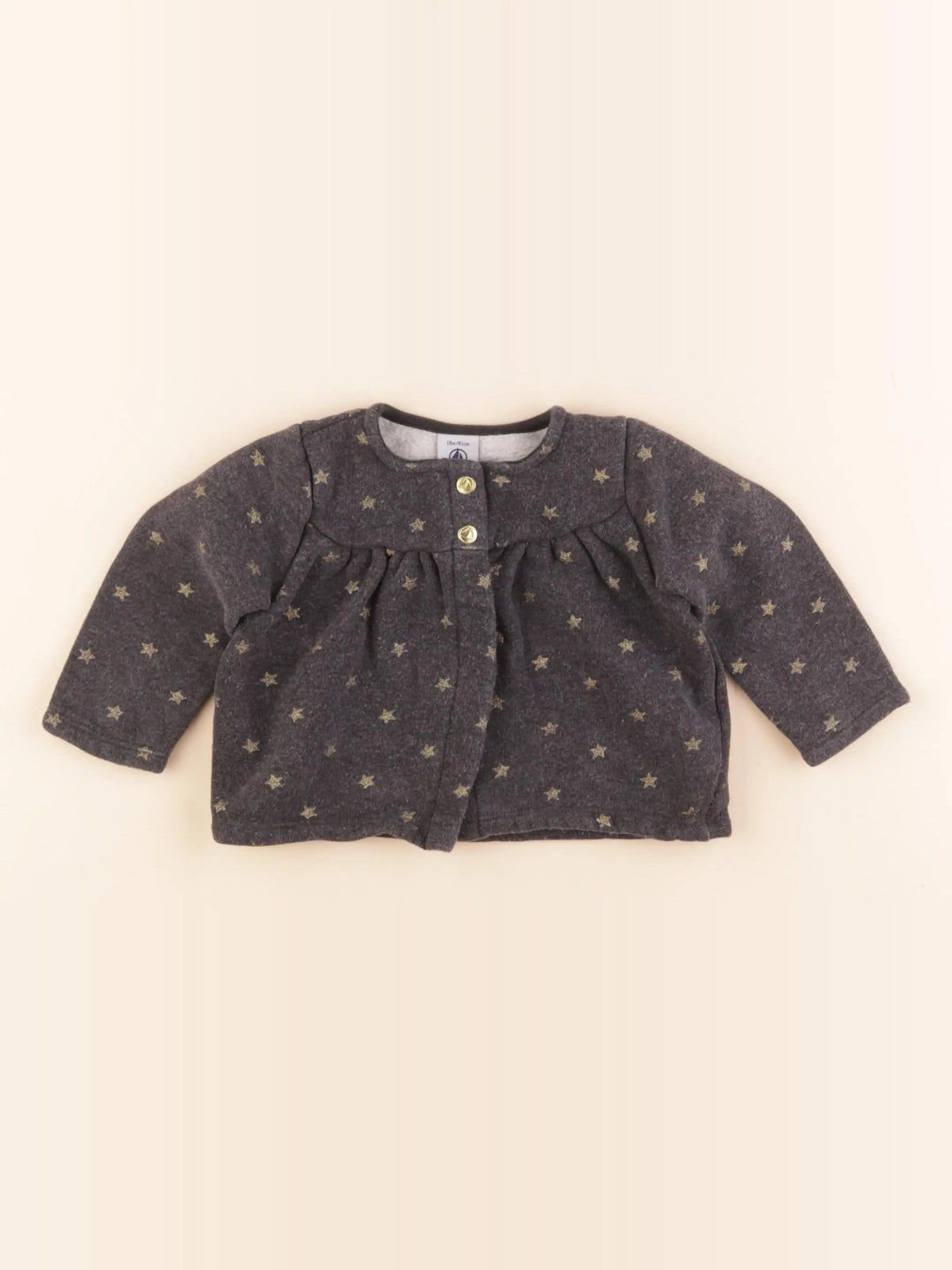 Petit Bateau - gilet gris, or - 18 mois