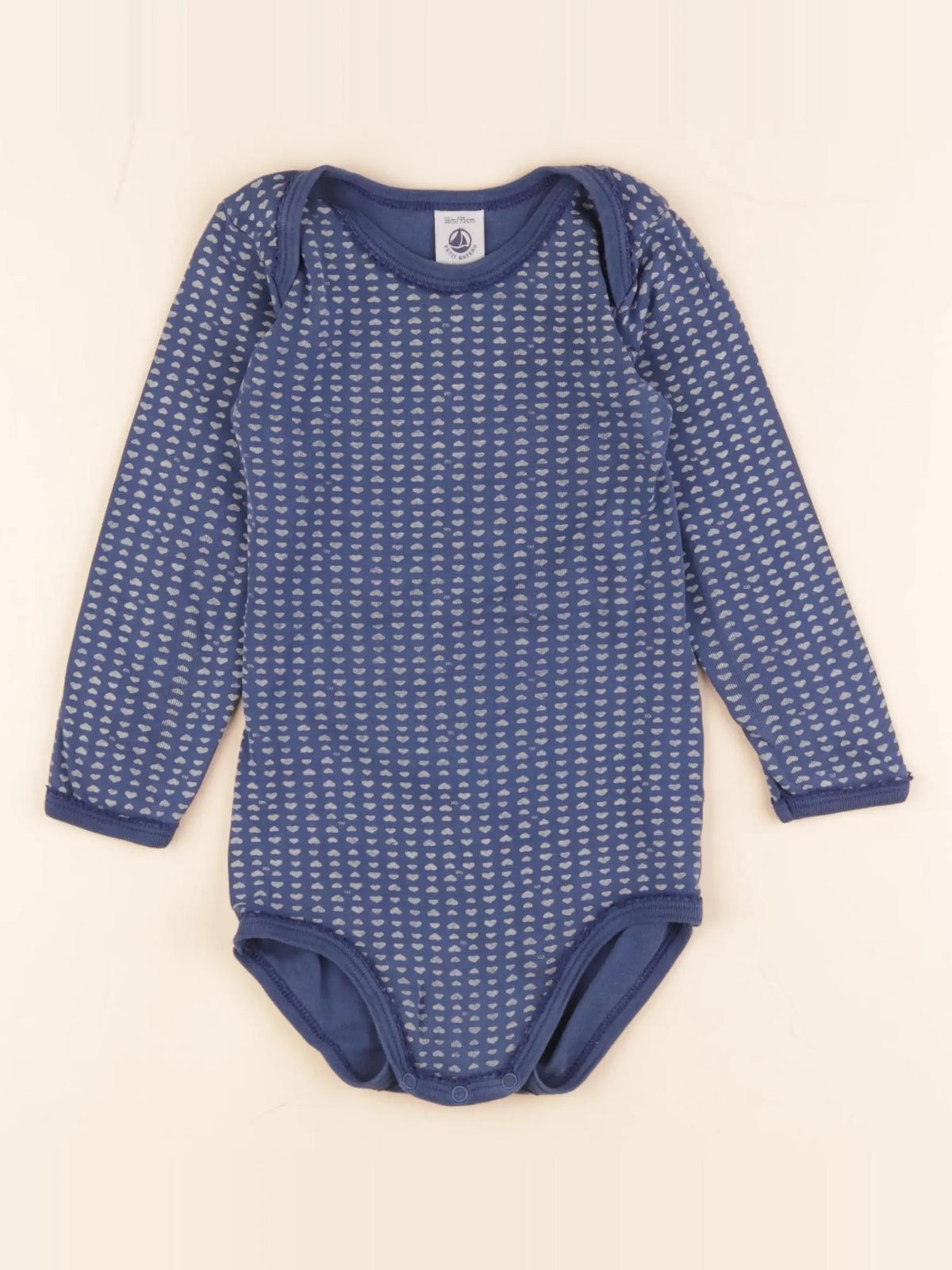 Petit Bateau - body bleu - 36 mois