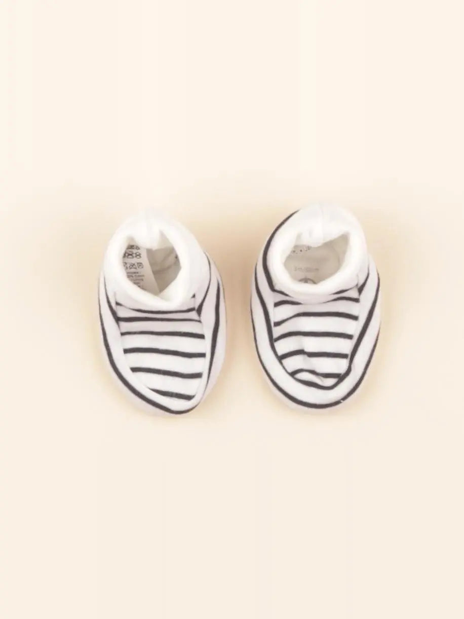 Chaussons blanc, bleu