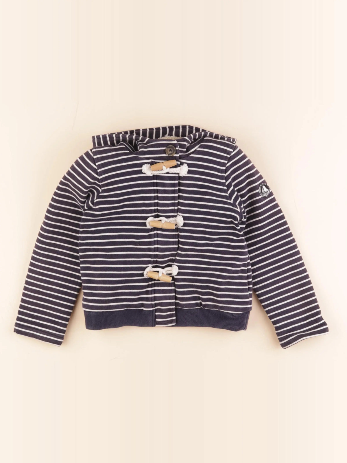 Petit Bateau - veste doublé bleu - 5 ans