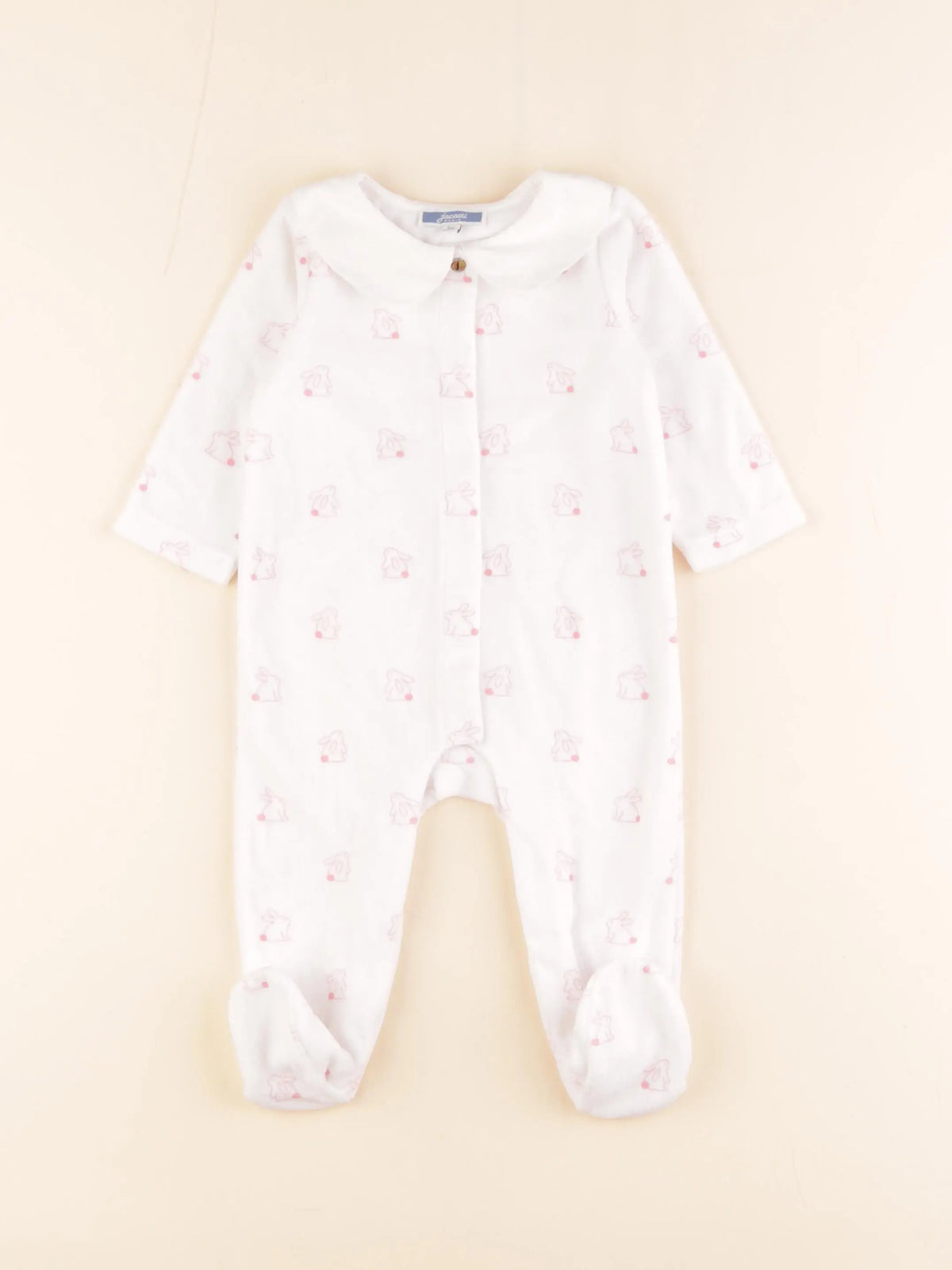 Jacadi - pyjama velours blanc - 6 mois