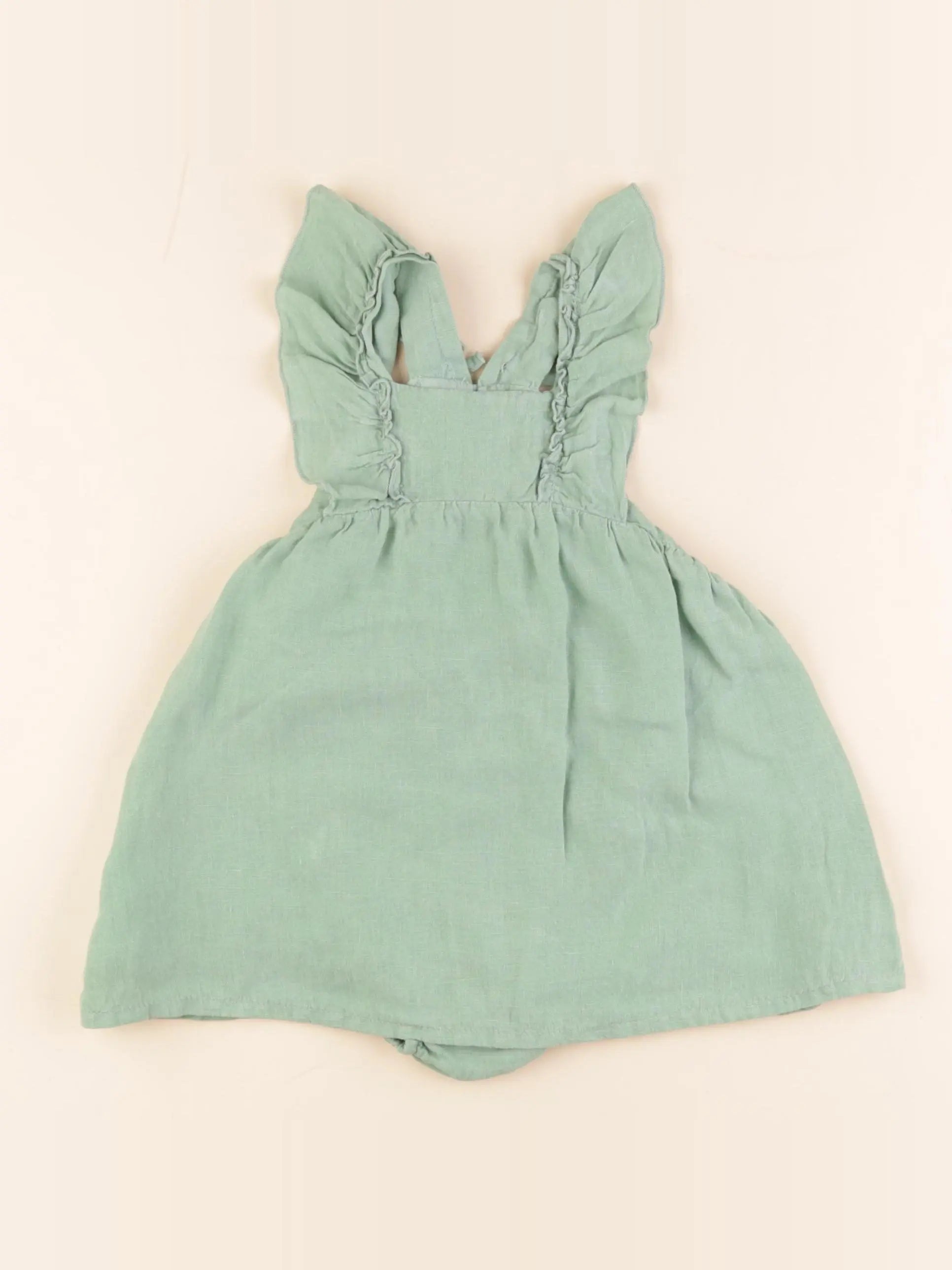 Zara - robe vert - 12/18 mois