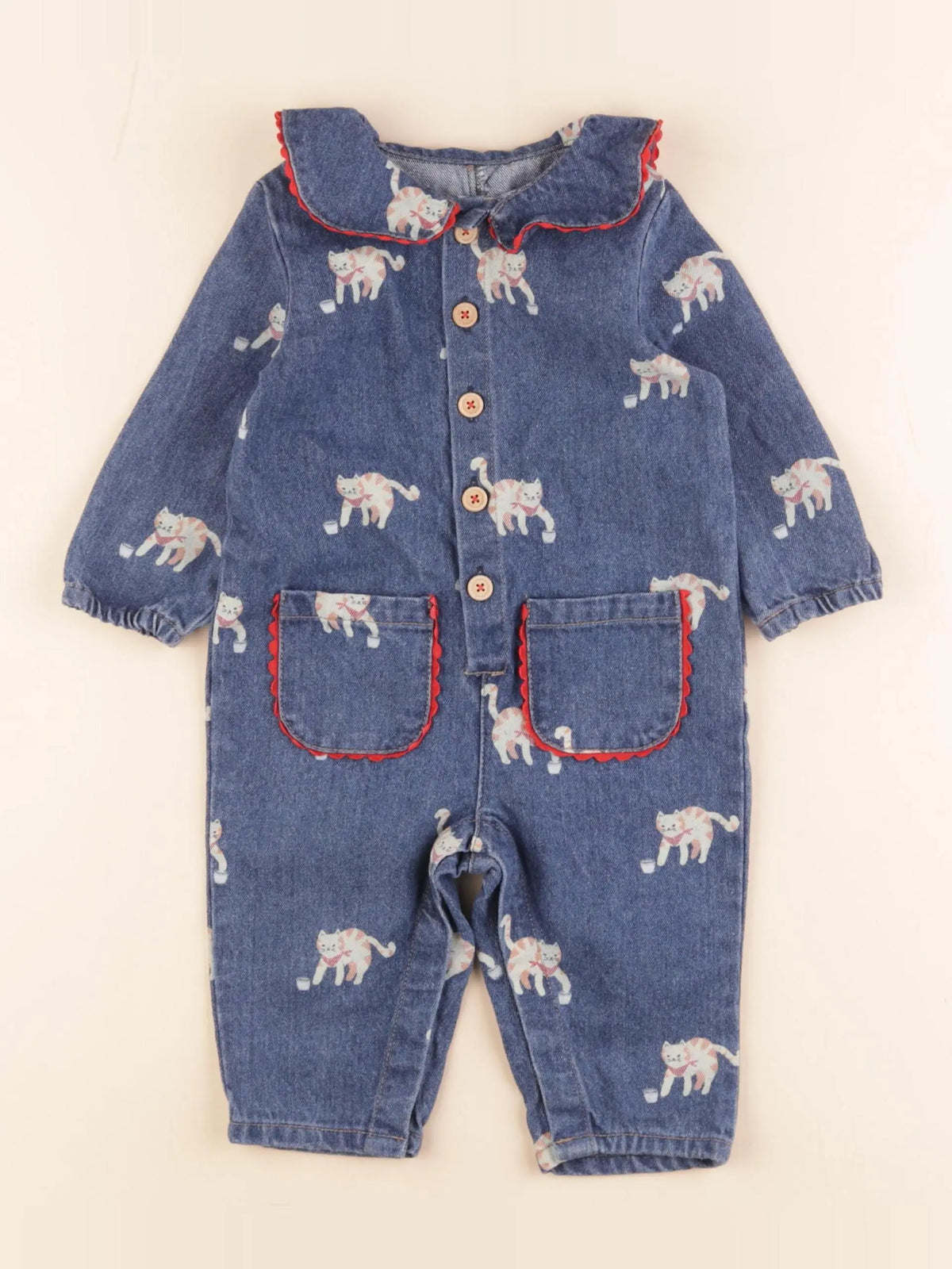 Boutchou - combinaison bleu - 6 mois