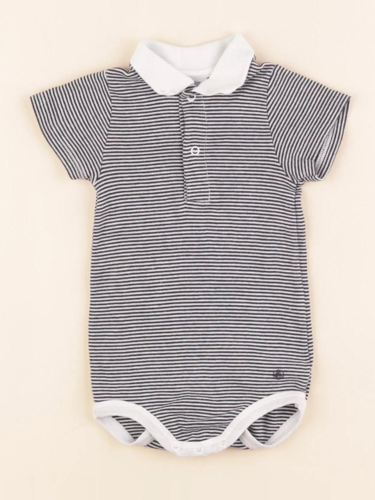Petit Bateau - body tee-shirt bleu - 6 mois