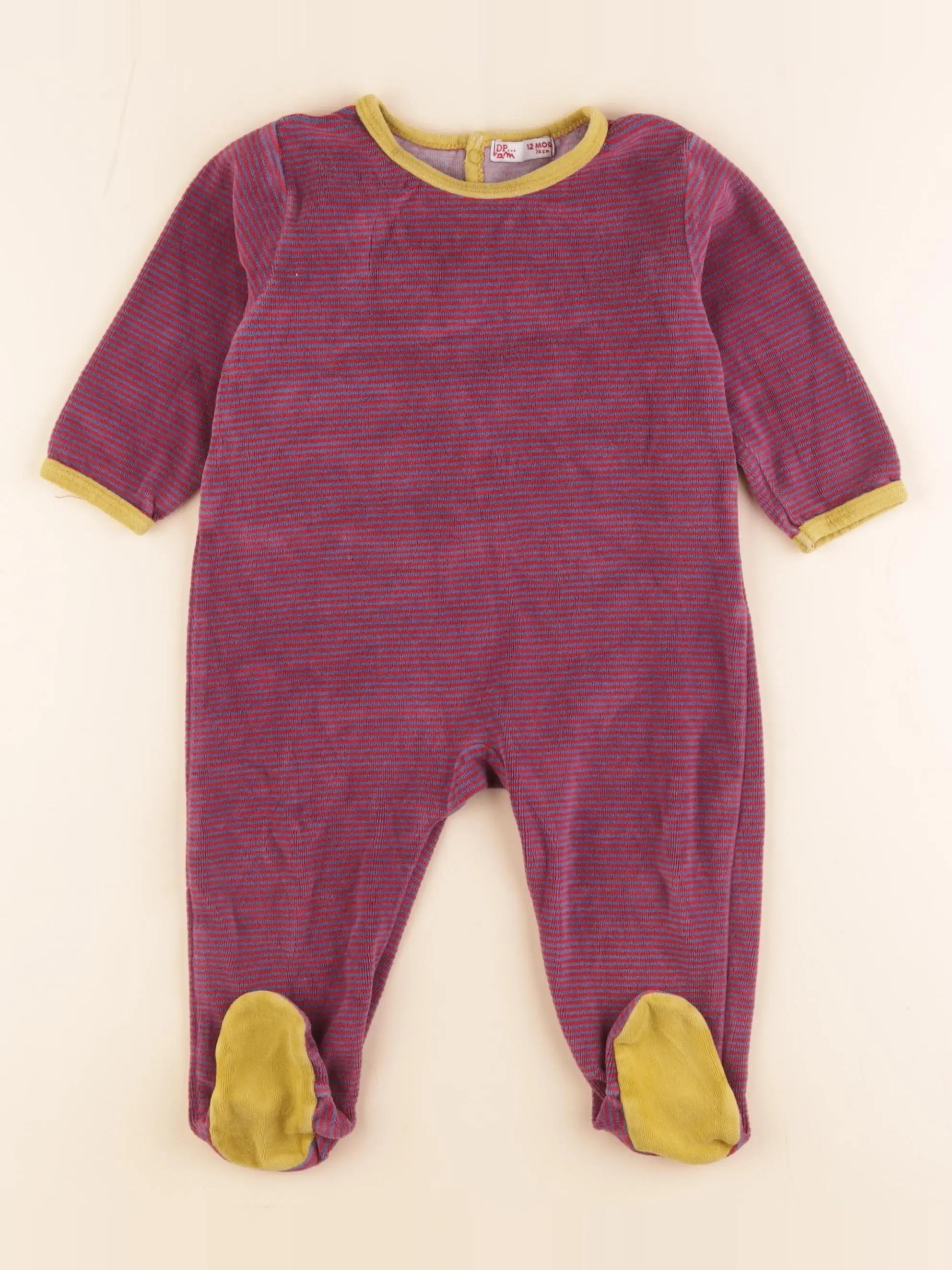 DPAM - pyjama velours violet - 12 mois