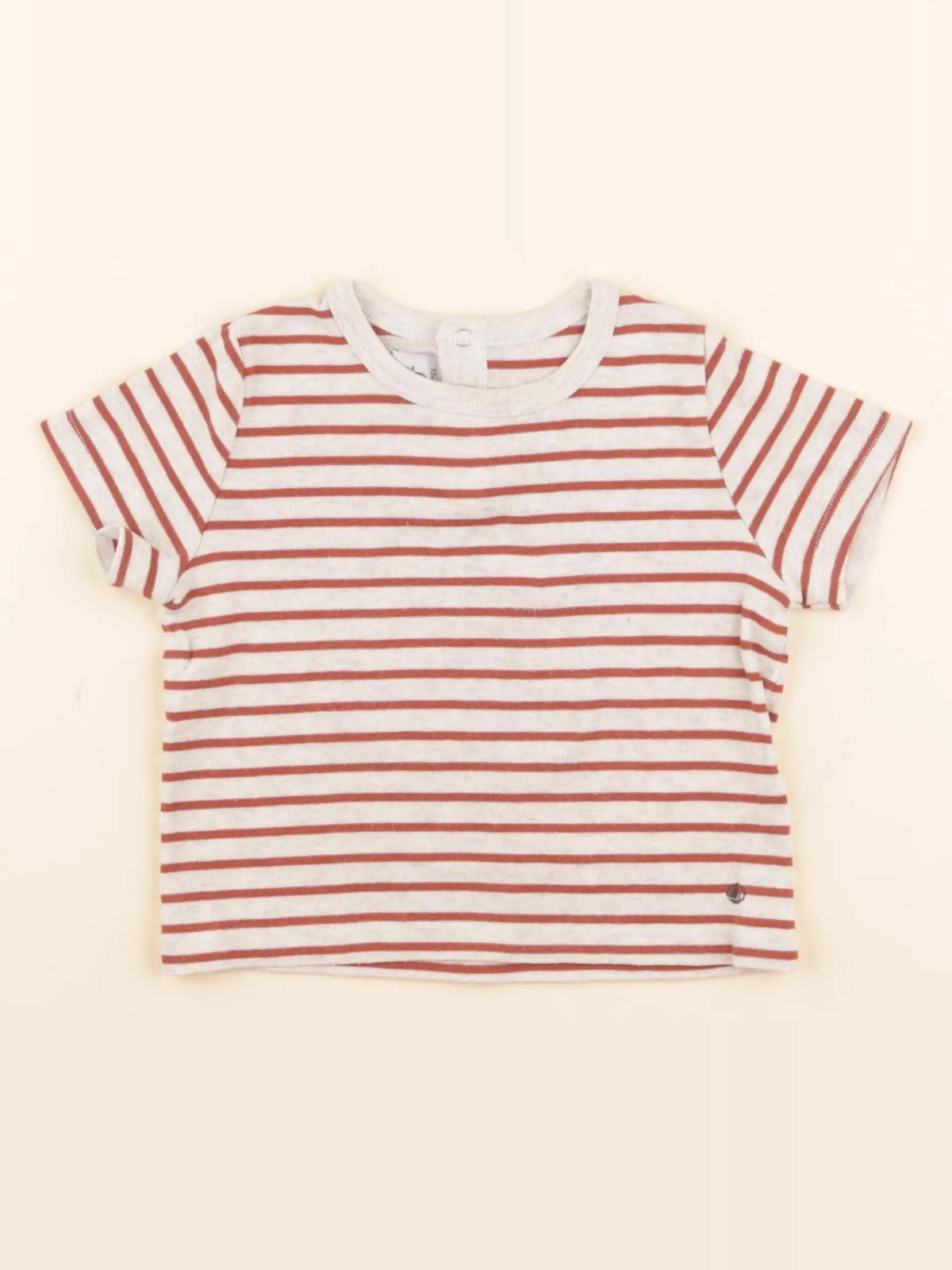 Tee-shirt gris, marron