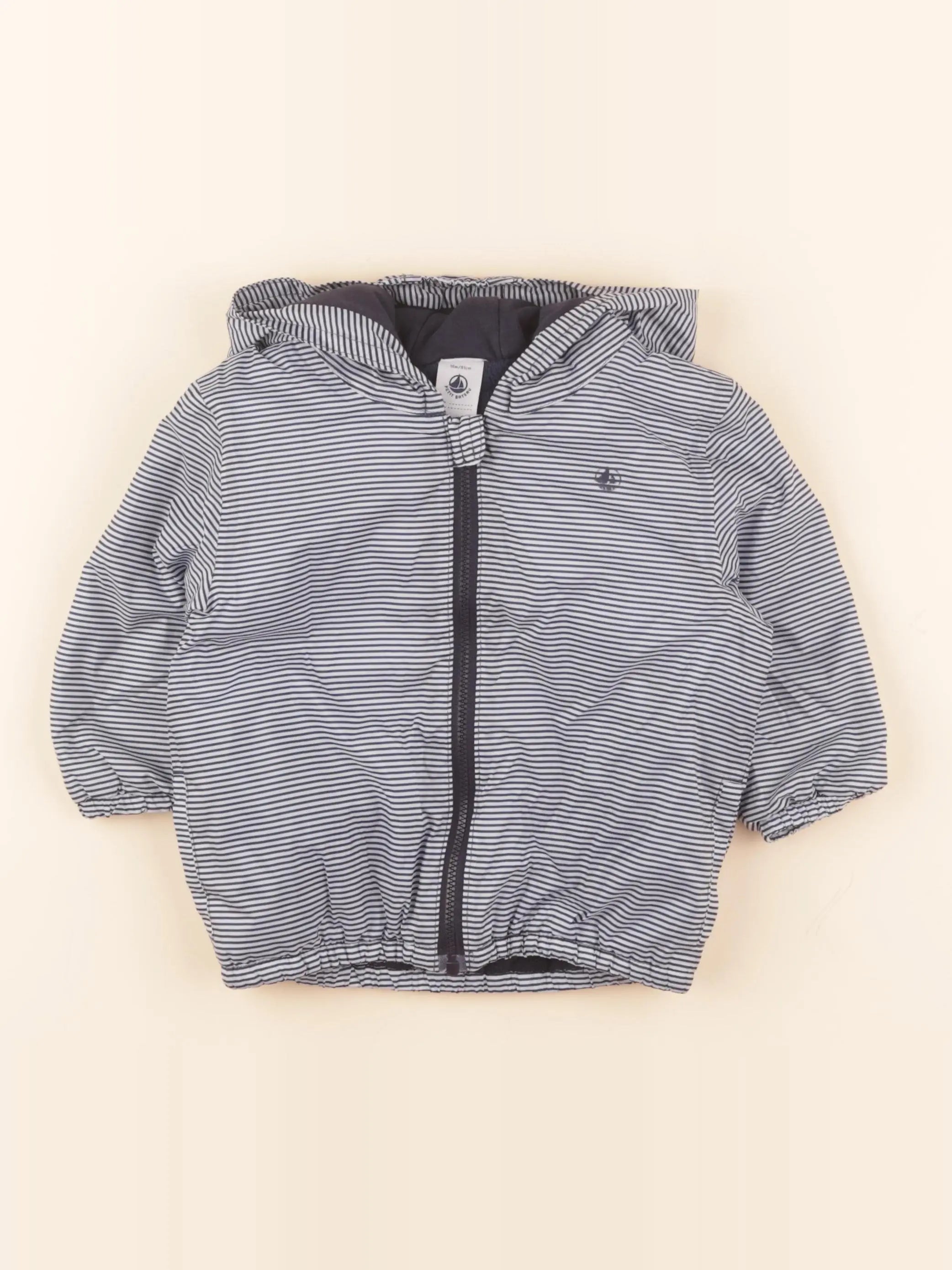 Veste doublé bleu, blanc