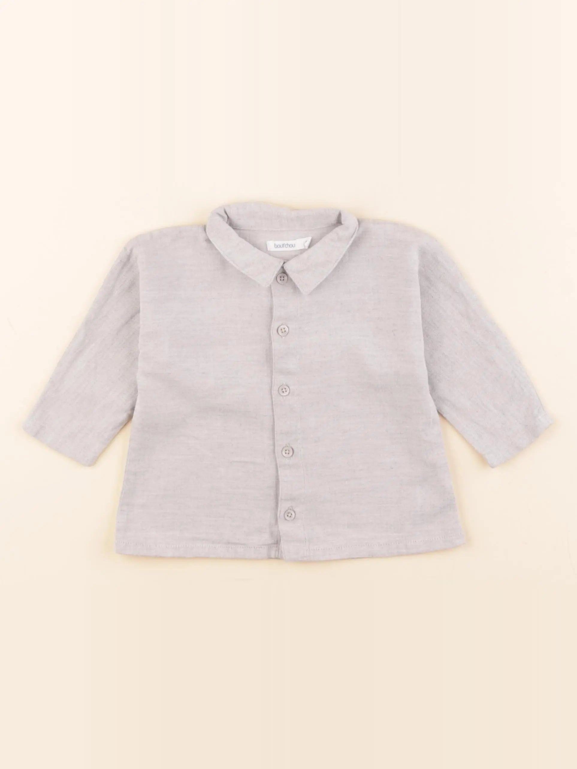 Boutchou - chemise gris - 9 mois